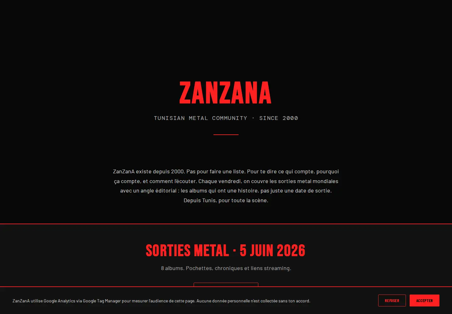 Captured homepage of zanzana.net in the current scan