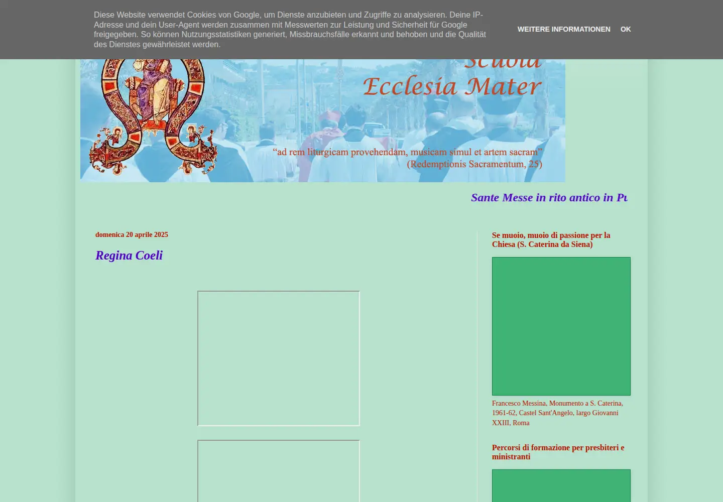 Captured homepage of scuolaecclesiamater.org in the current scan