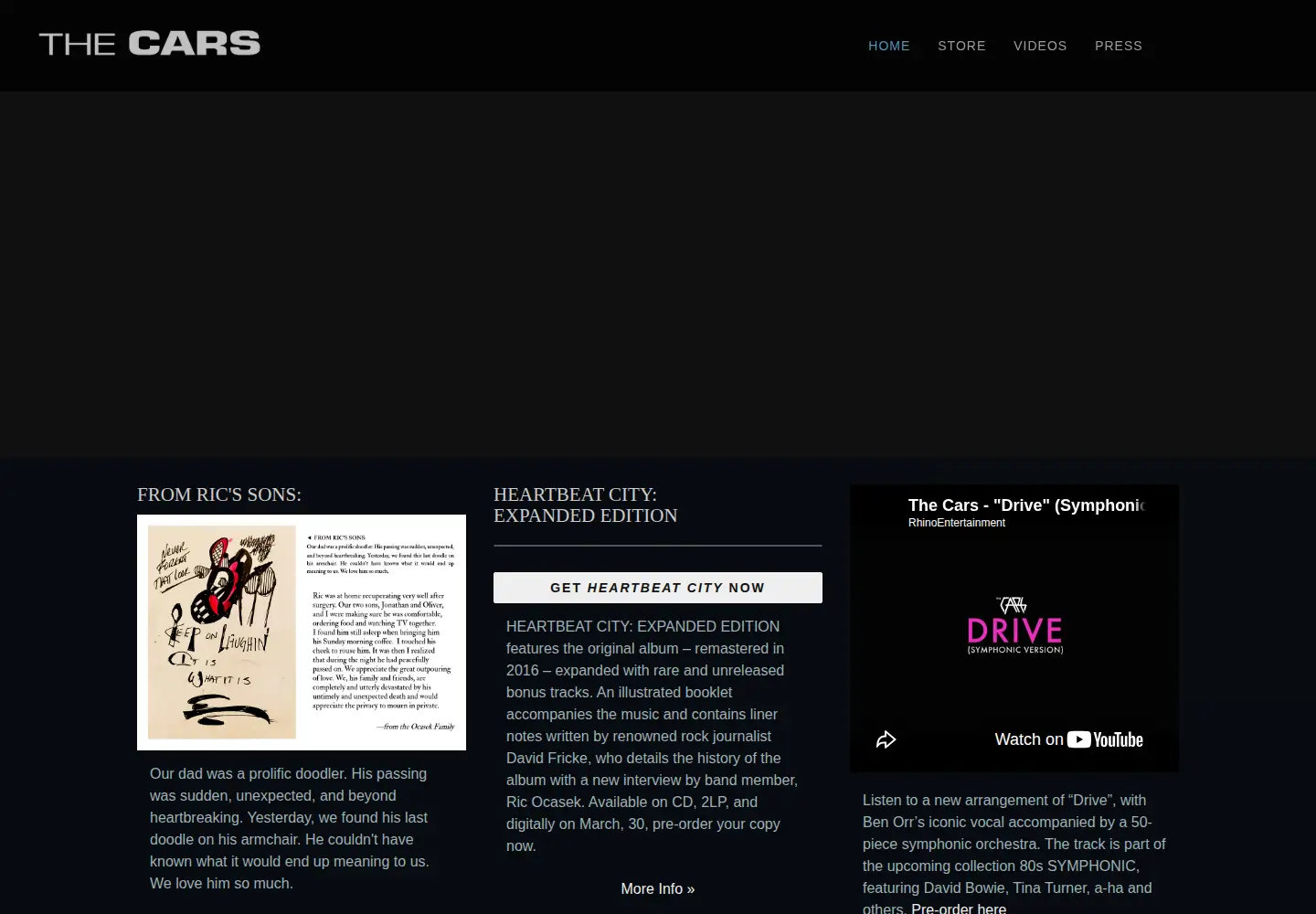 Captured homepage of thecars.org in the current scan