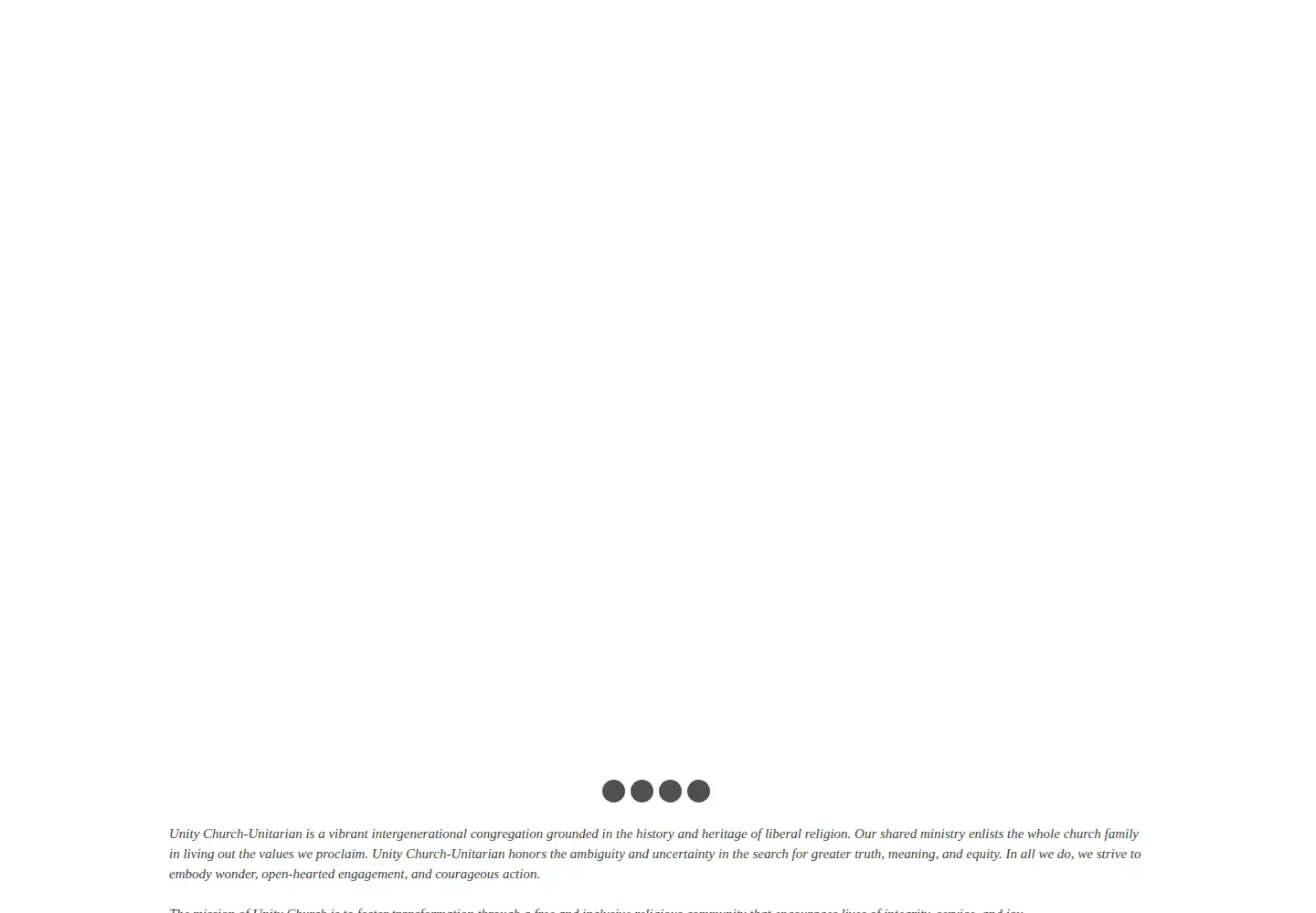 Captured homepage of unityunitarian.org in the current scan
