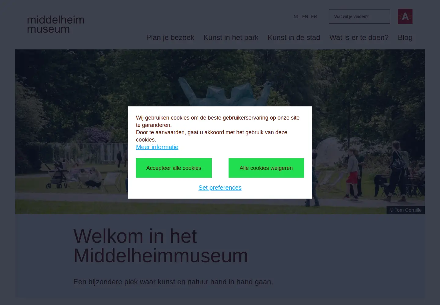 Screenshot of middelheimmuseum.be
