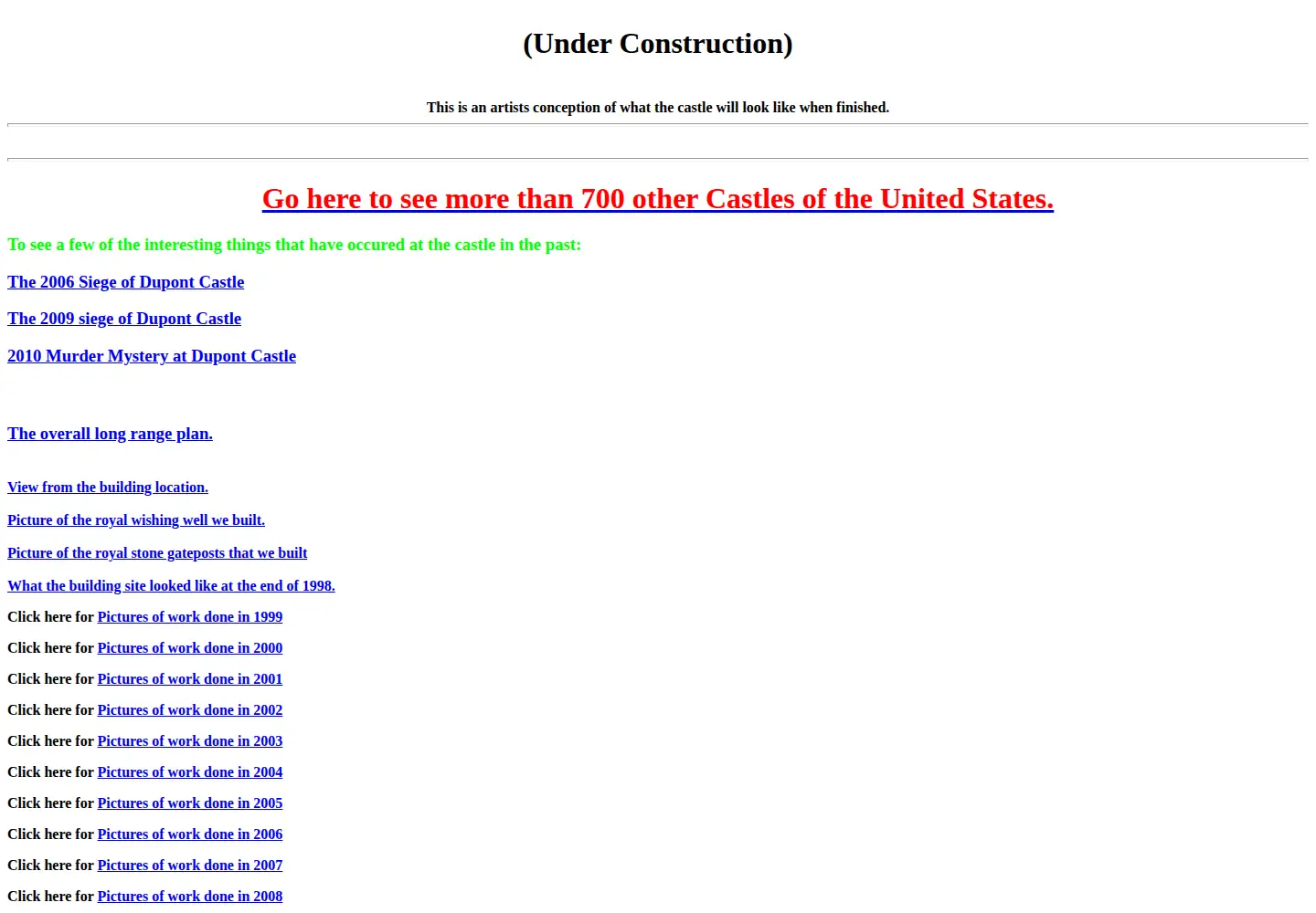 Screenshot of dupontcastle.com