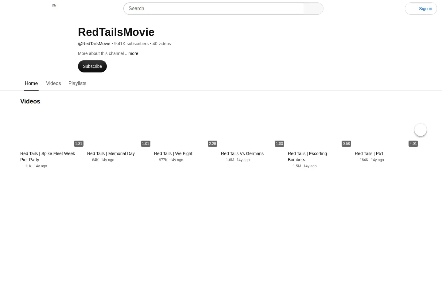 Screenshot of redtails2012.com