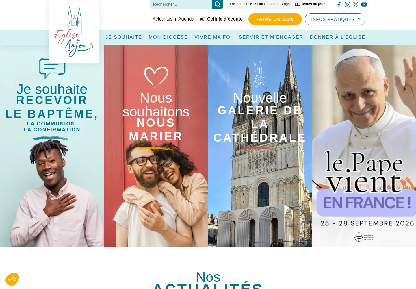 Screenshot of diocese49.org