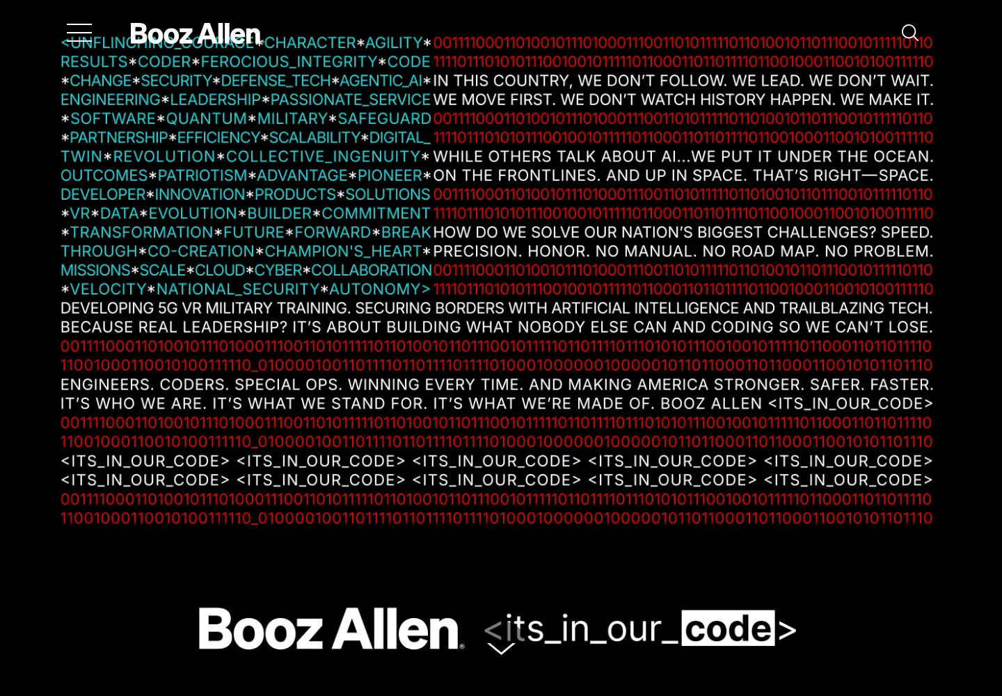Screenshot of boozallen.com