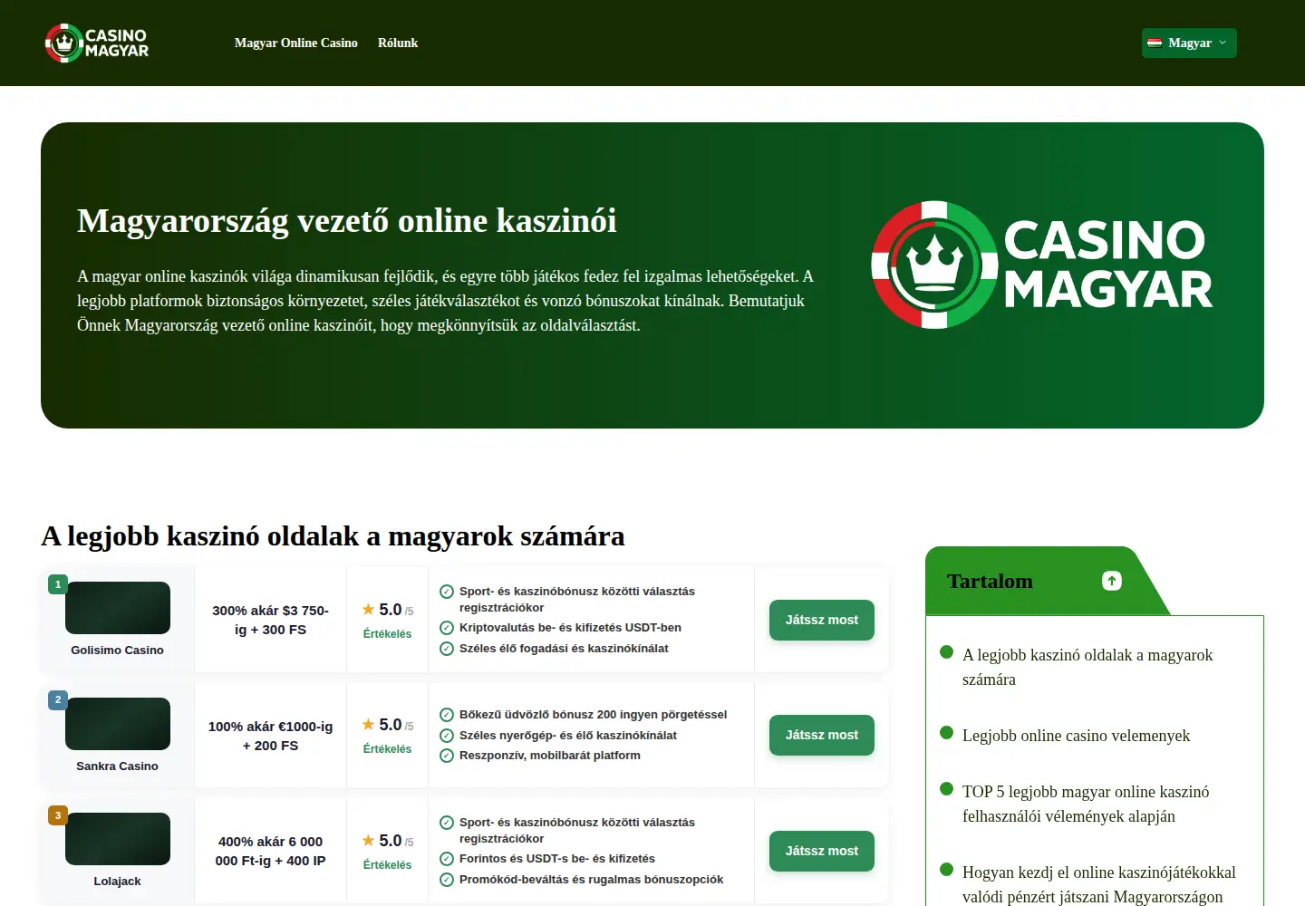 Screenshot of tusarok.org