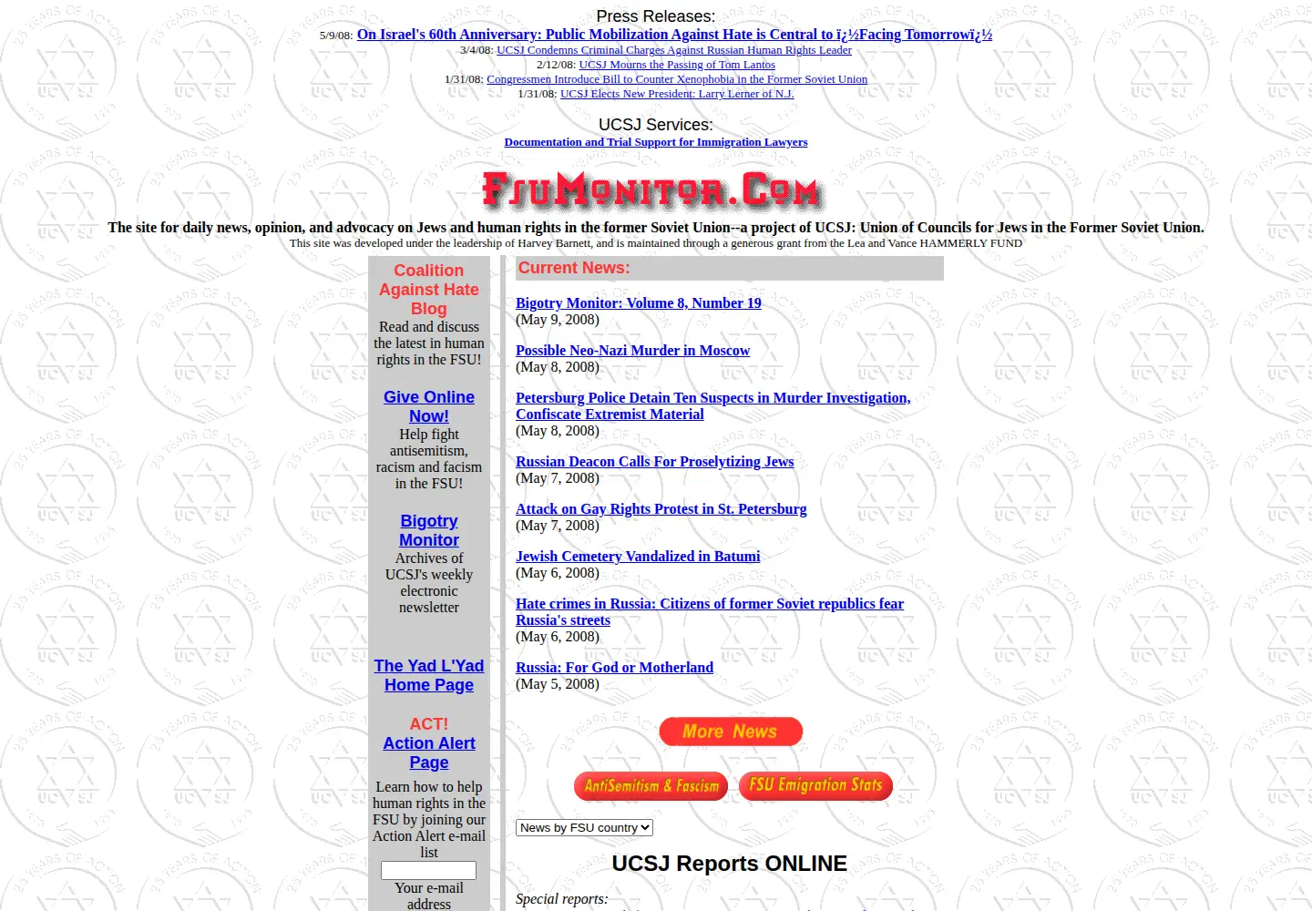 Captured homepage of fsumonitor.com in the current scan