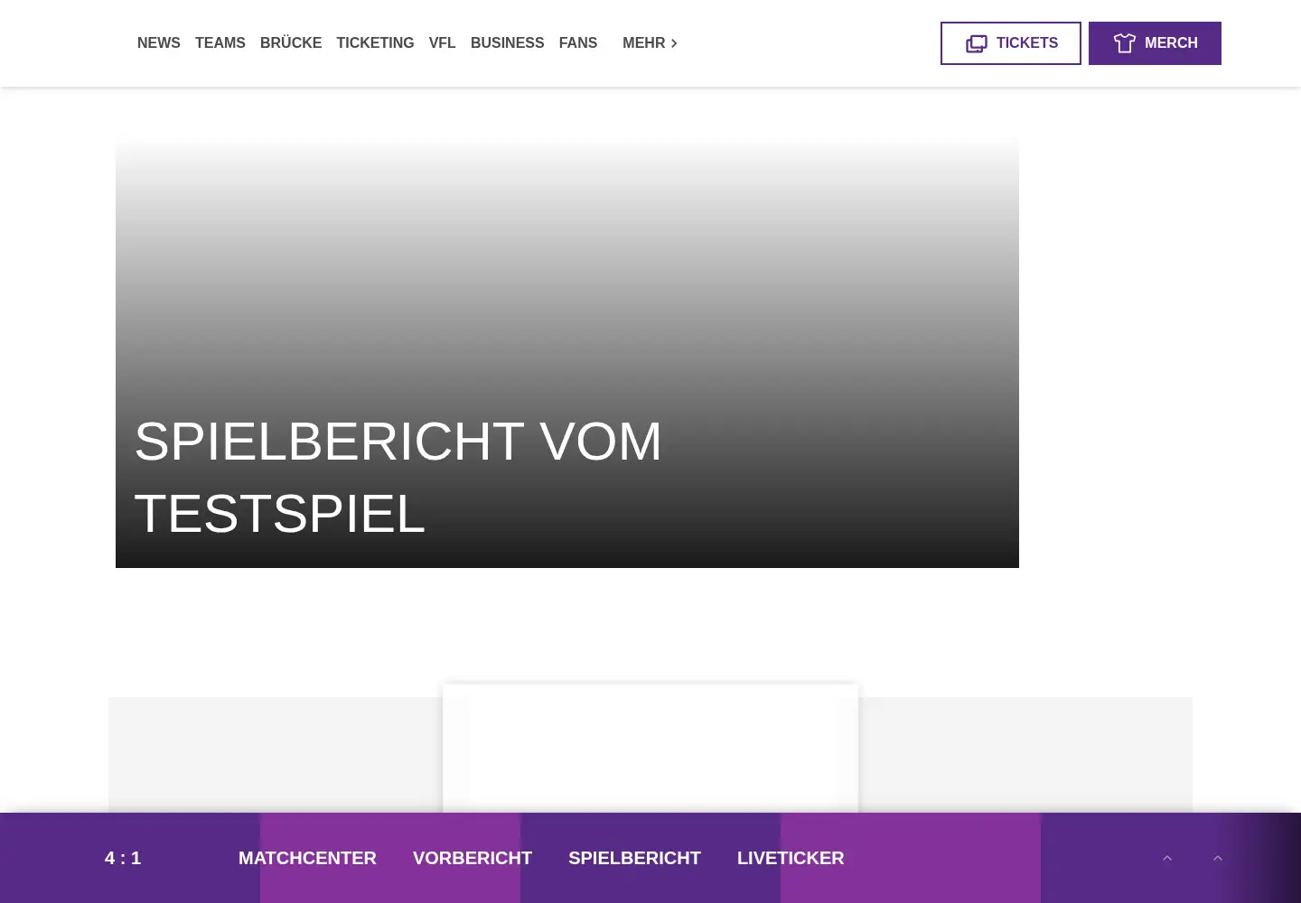 Screenshot of vfl.de
