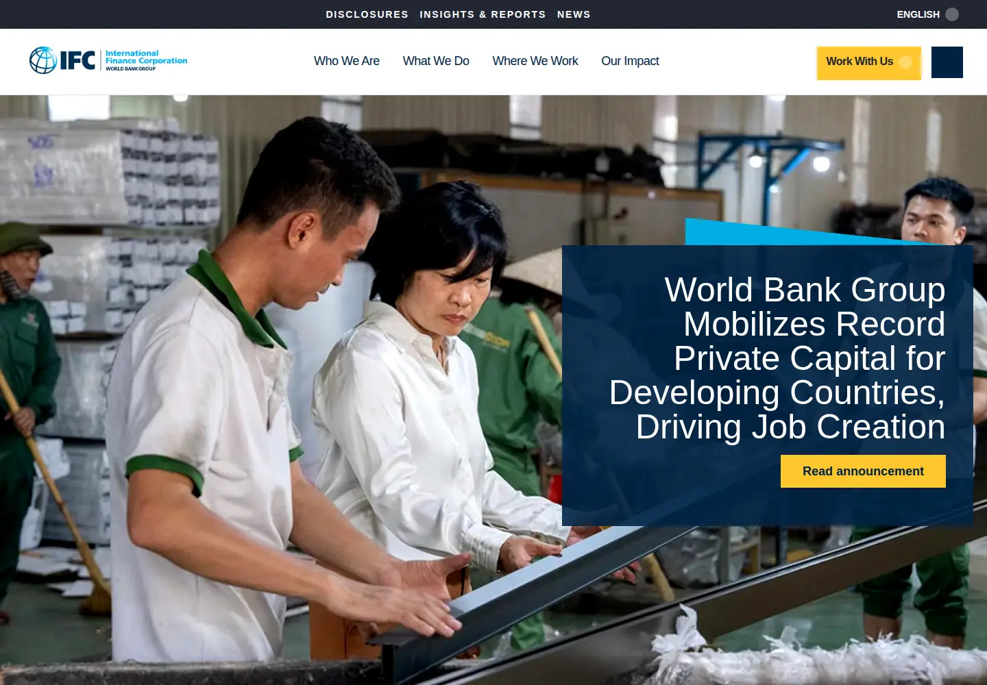Screenshot of ifc.org