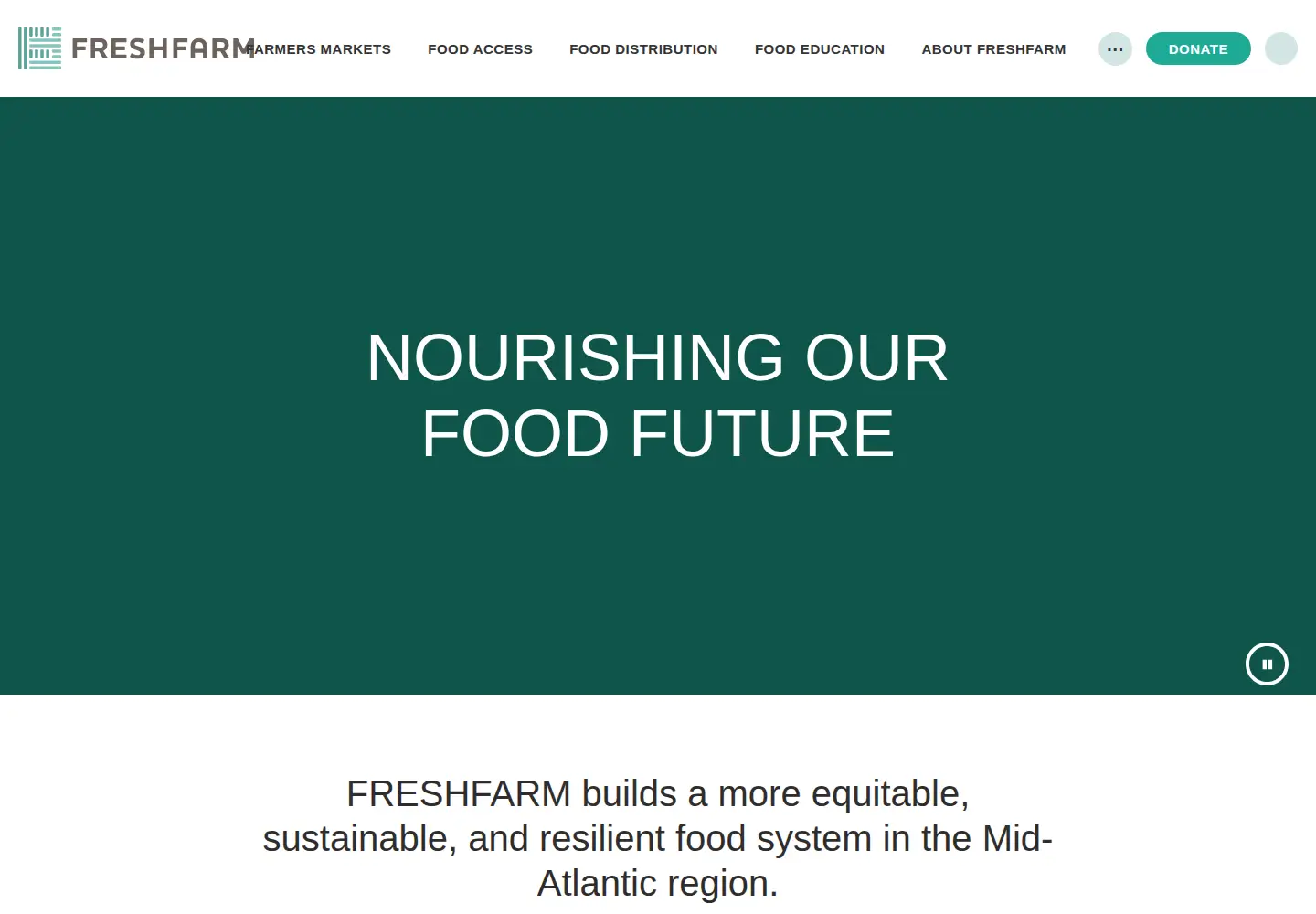 Screenshot of freshfarm.org