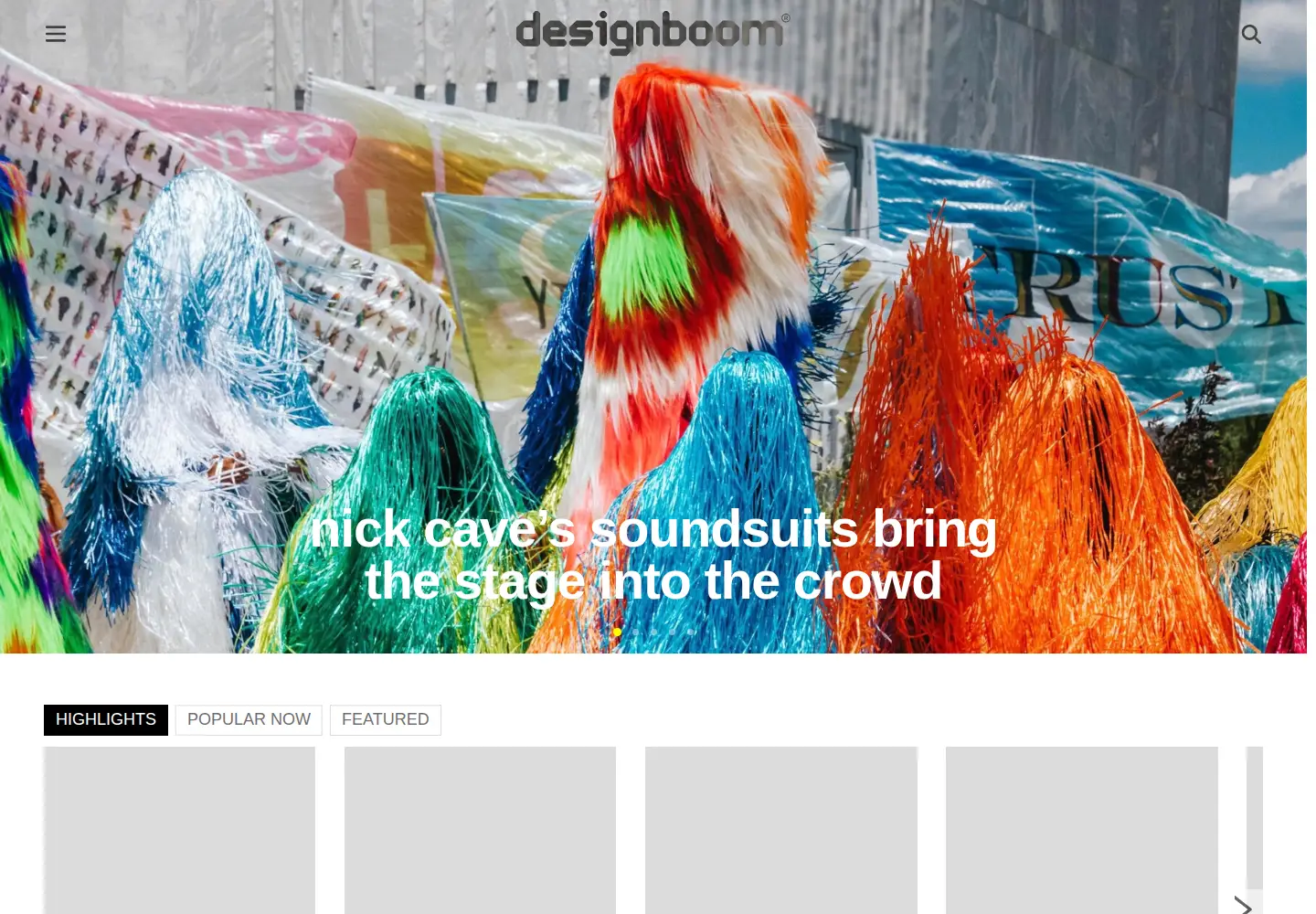 Screenshot of designboom.com