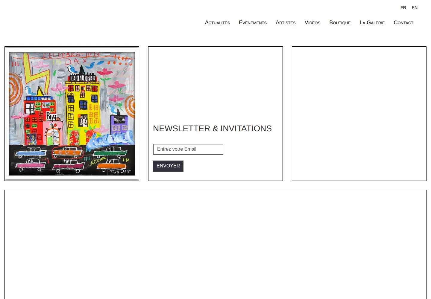 Captured homepage of galeriew.com in the current scan