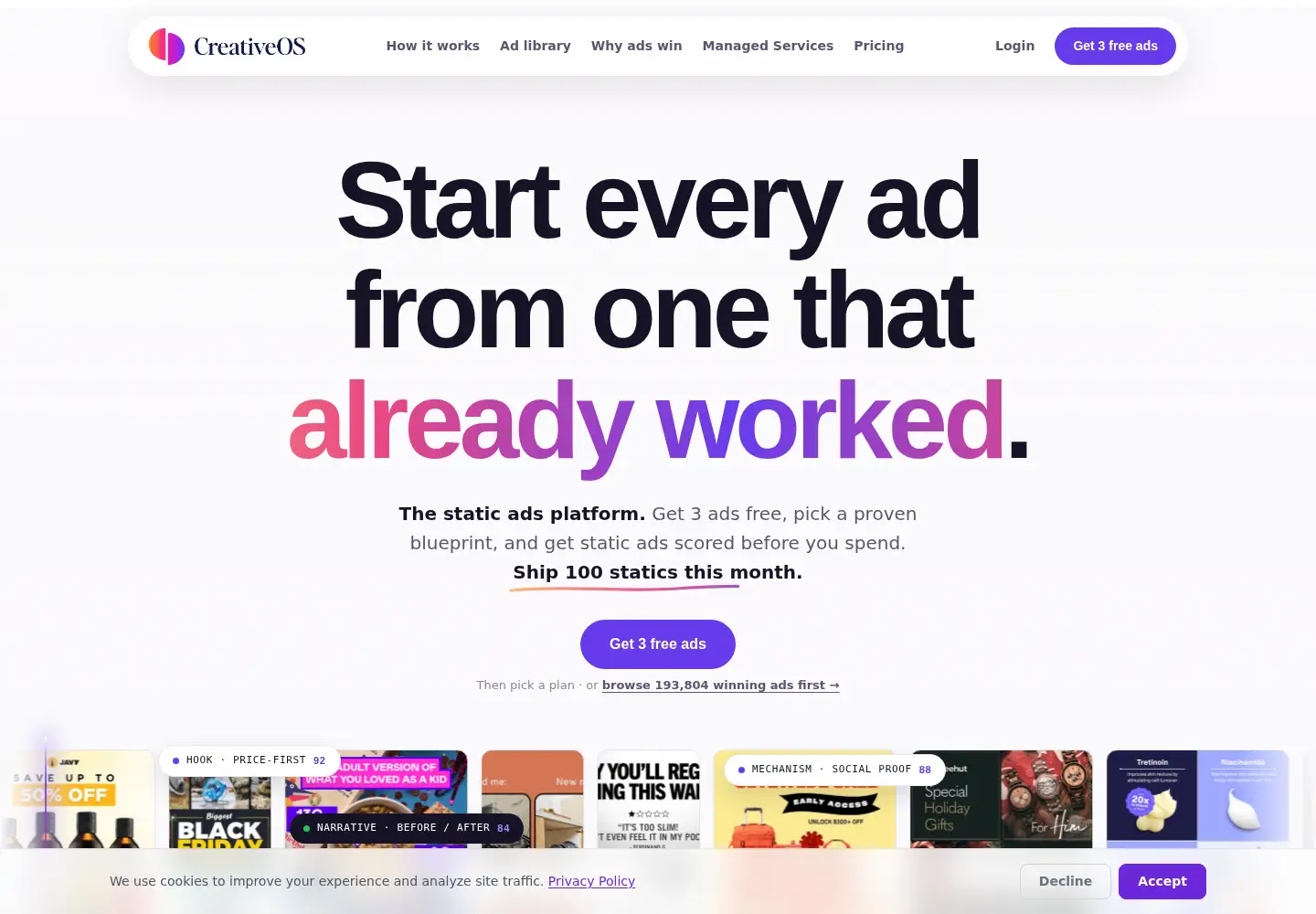 Screenshot of creativeos.com