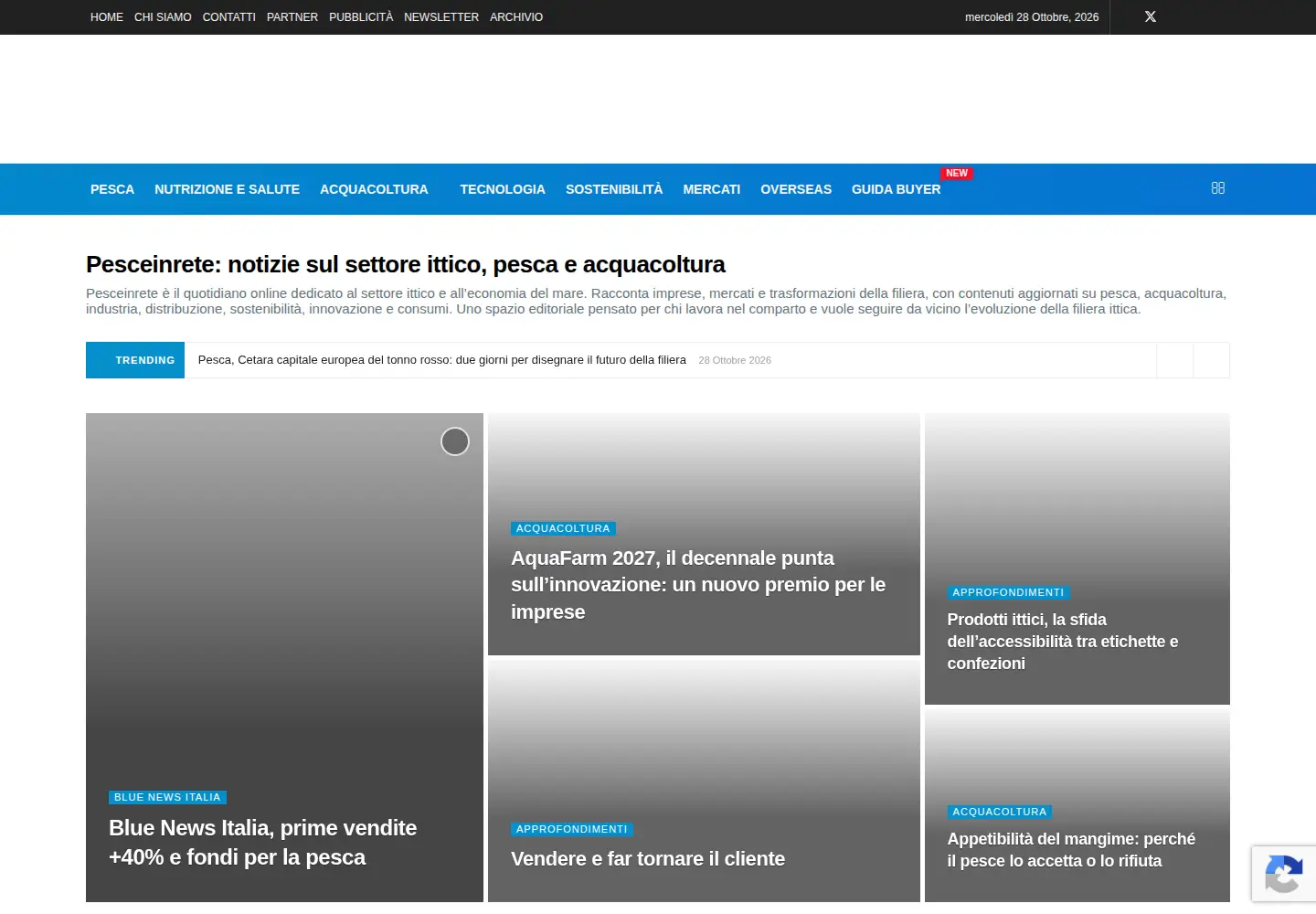 Screenshot of pesceinrete.com