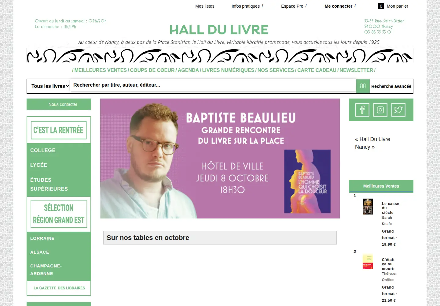 Screenshot of halldulivre.com