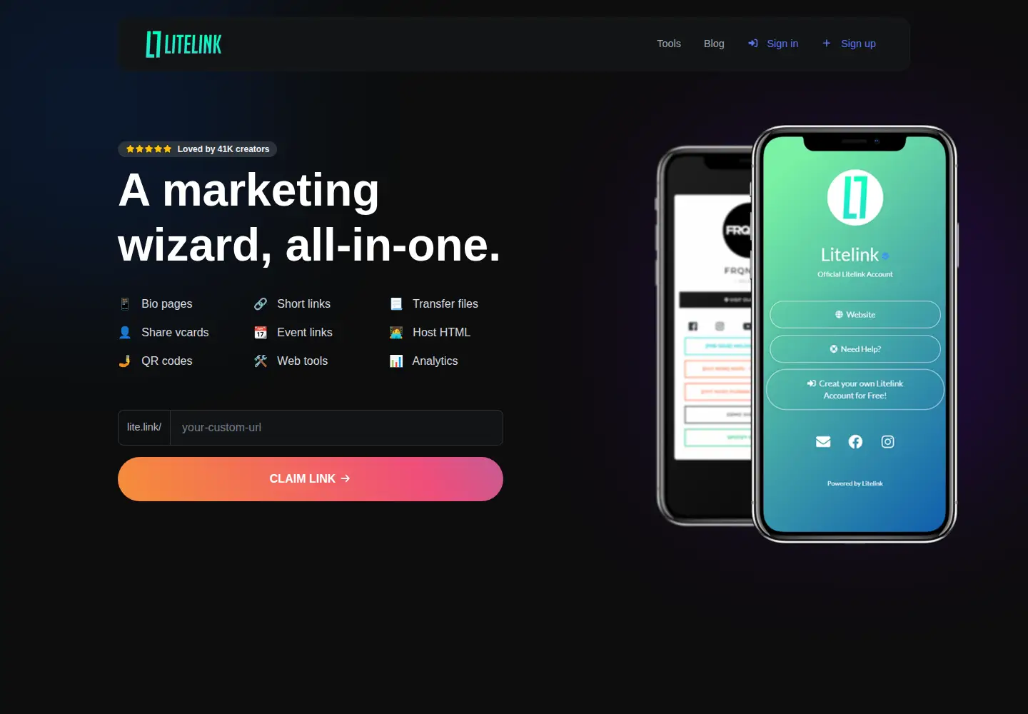 Screenshot of lite.link
