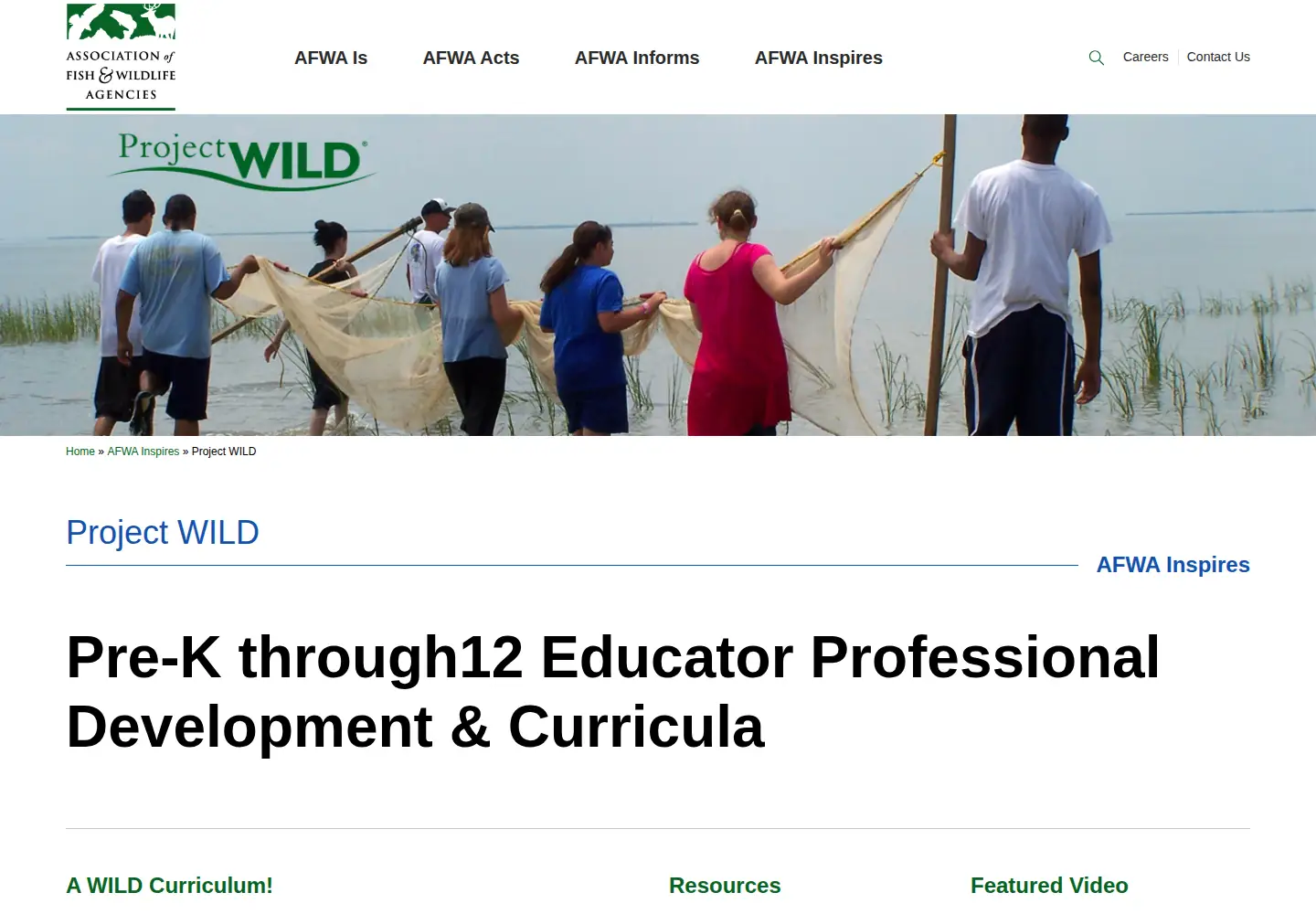 Screenshot of projectwild.org