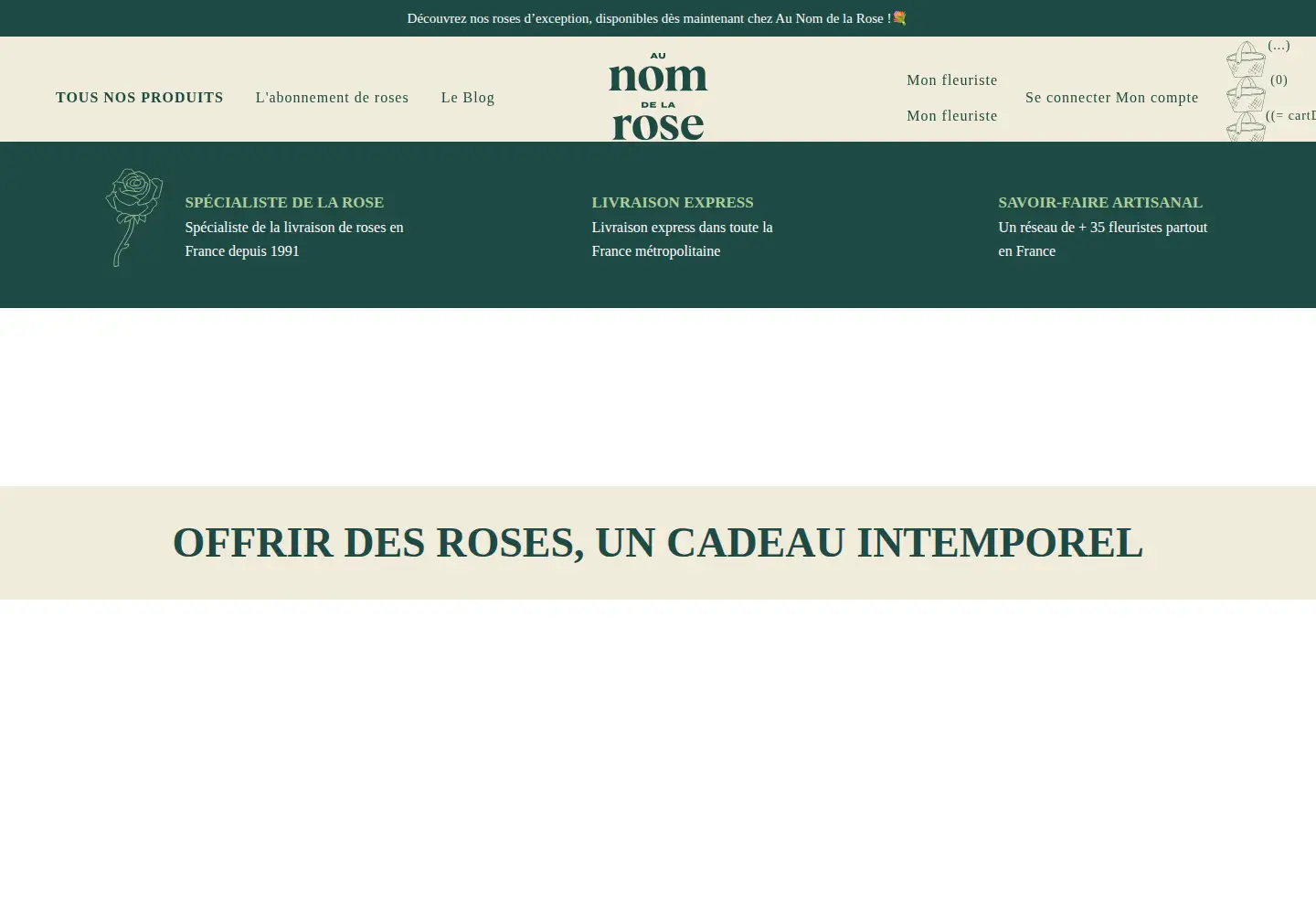 Screenshot of aunomdelarose.fr