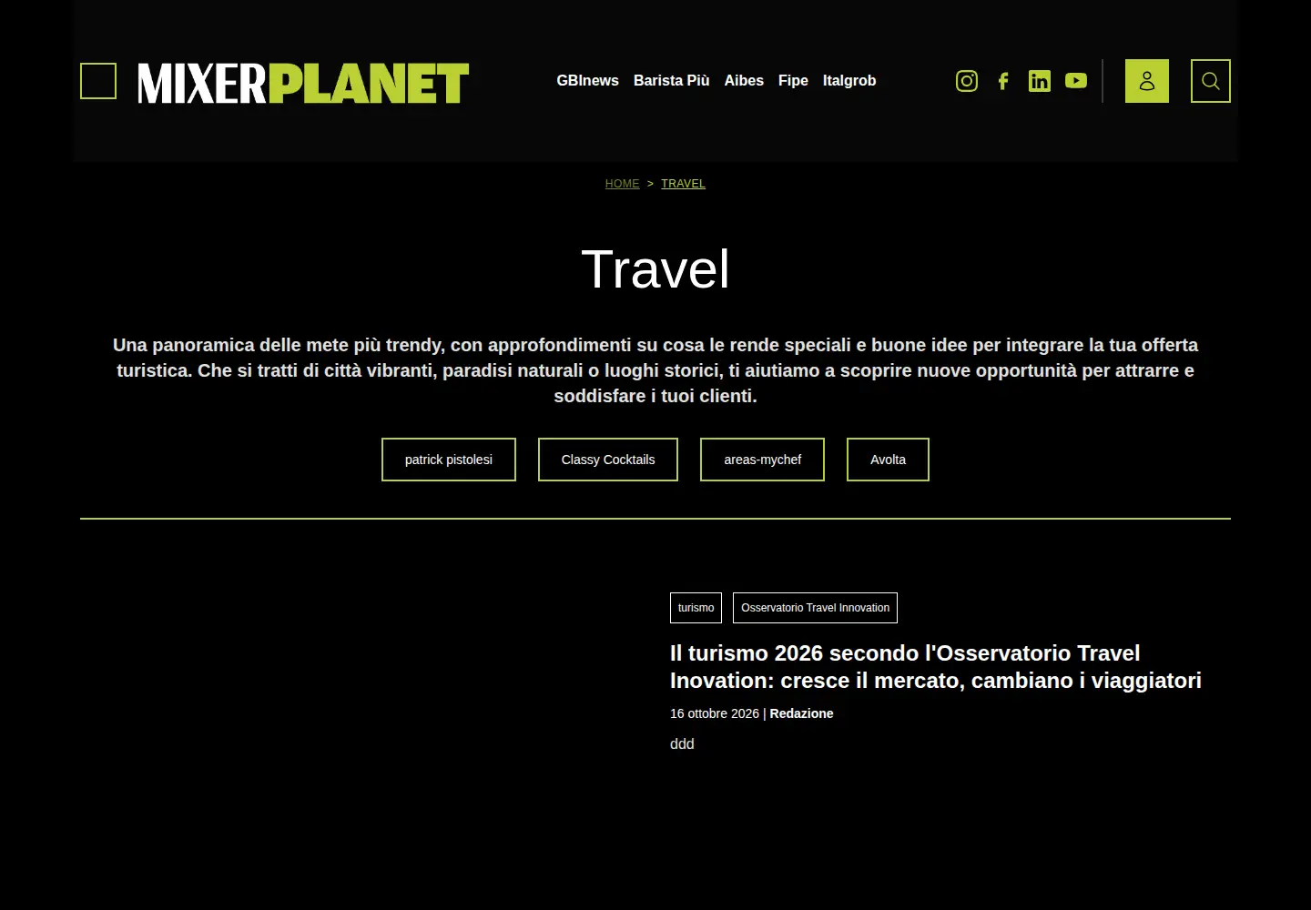 Captured homepage of webitmag.it in the current scan