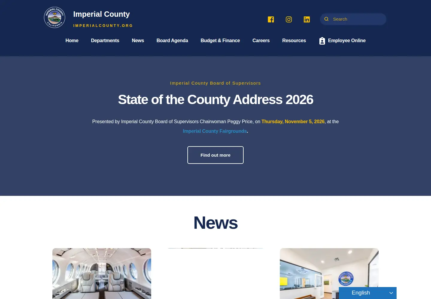 Screenshot of imperialcounty.org