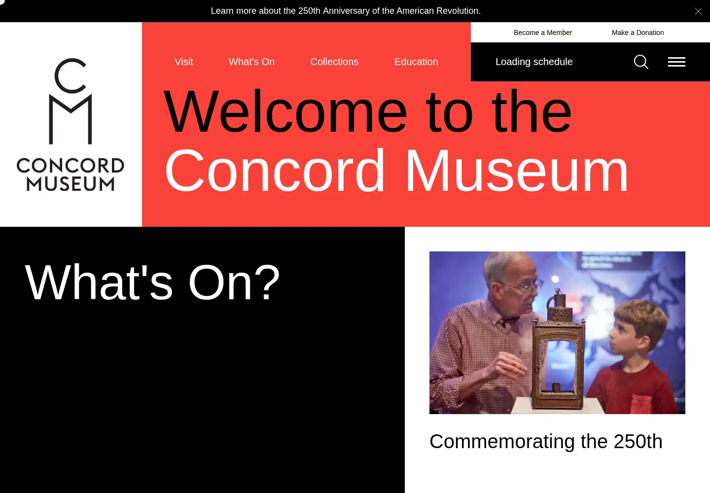 Screenshot of concordmuseum.org