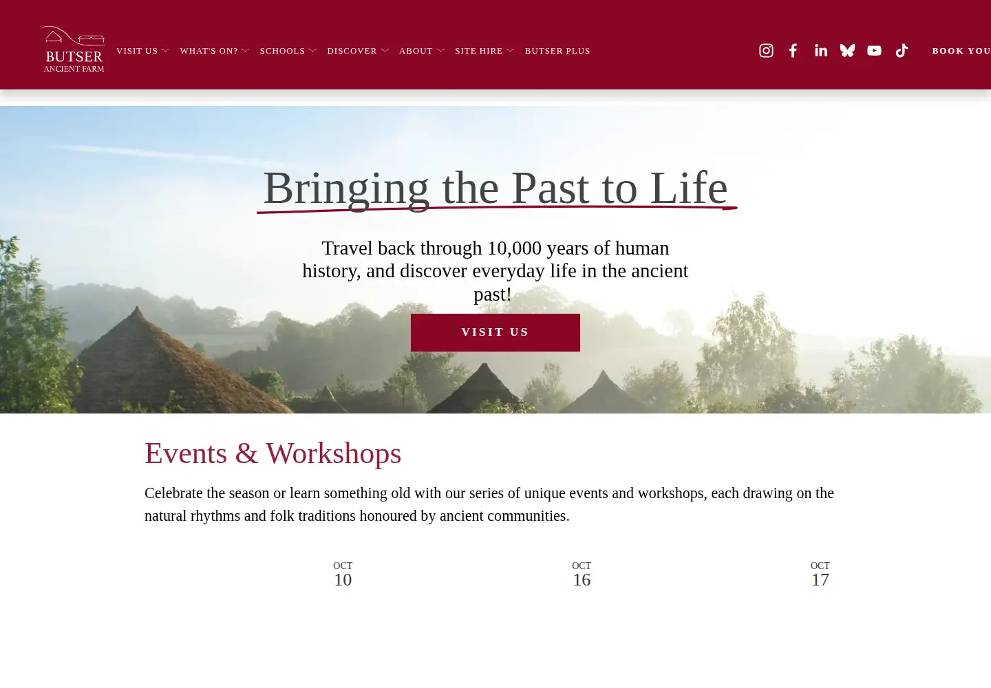Screenshot of butserancientfarm.co.uk
