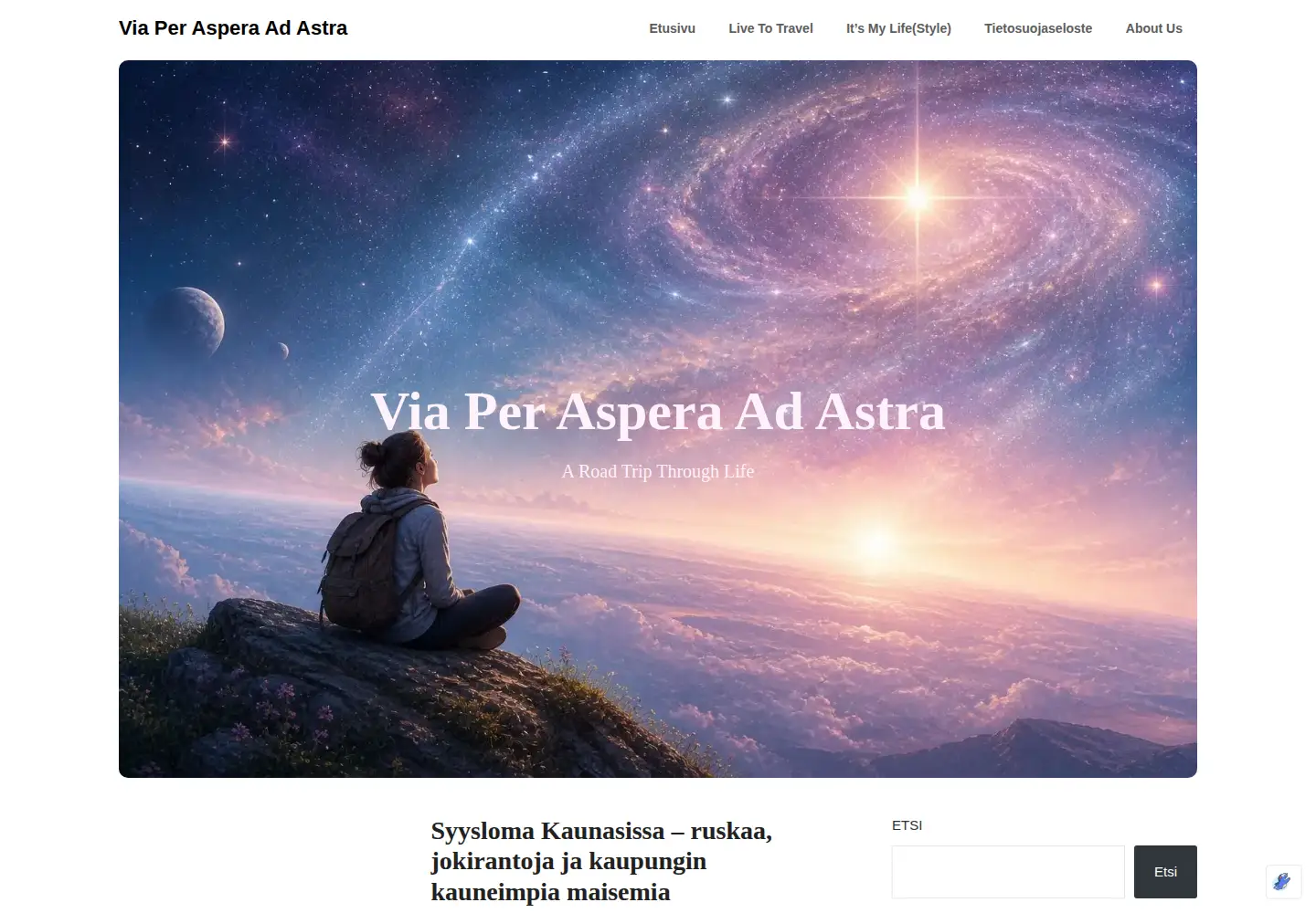 Screenshot of viaperasperaadastra.com