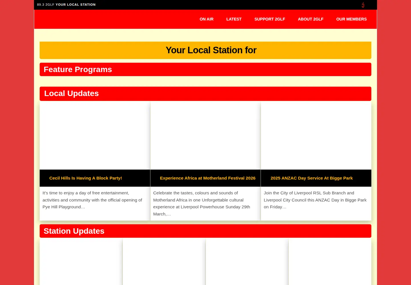 Screenshot of 893fm.com.au