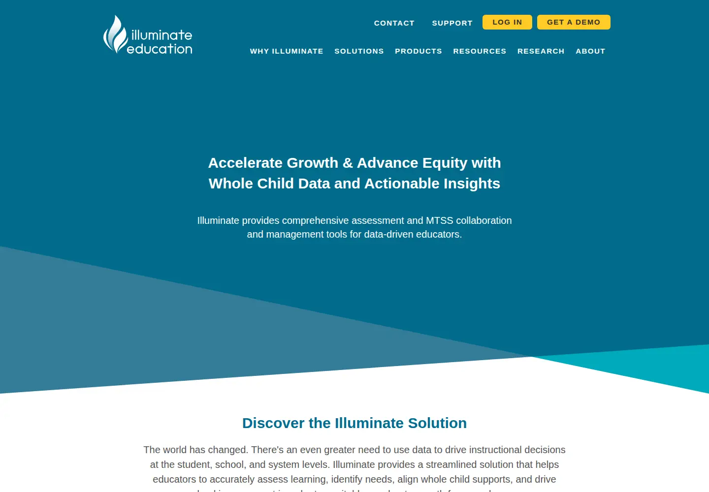 Captured homepage of illuminateed.com in the current scan
