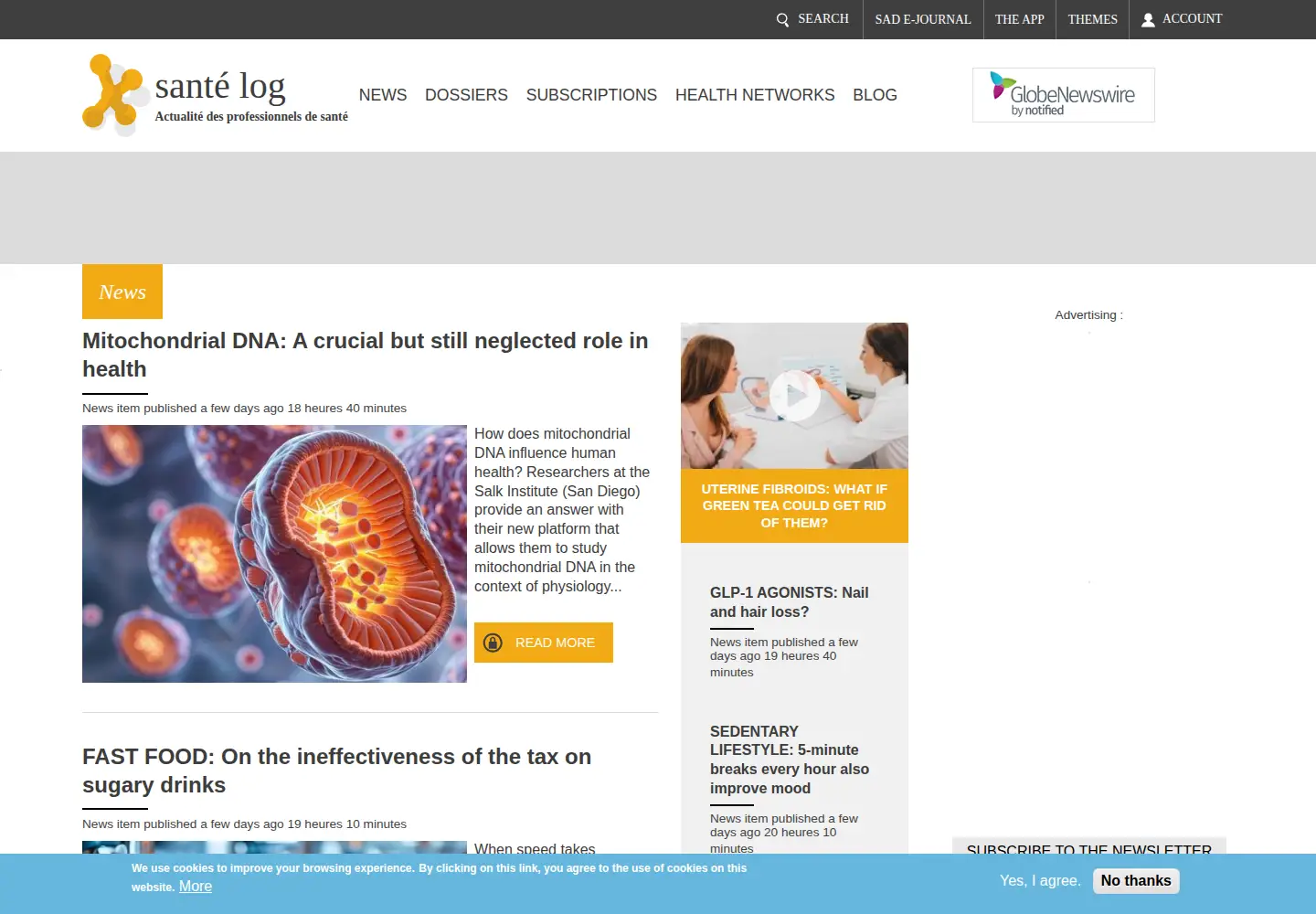 Screenshot of santelog.com