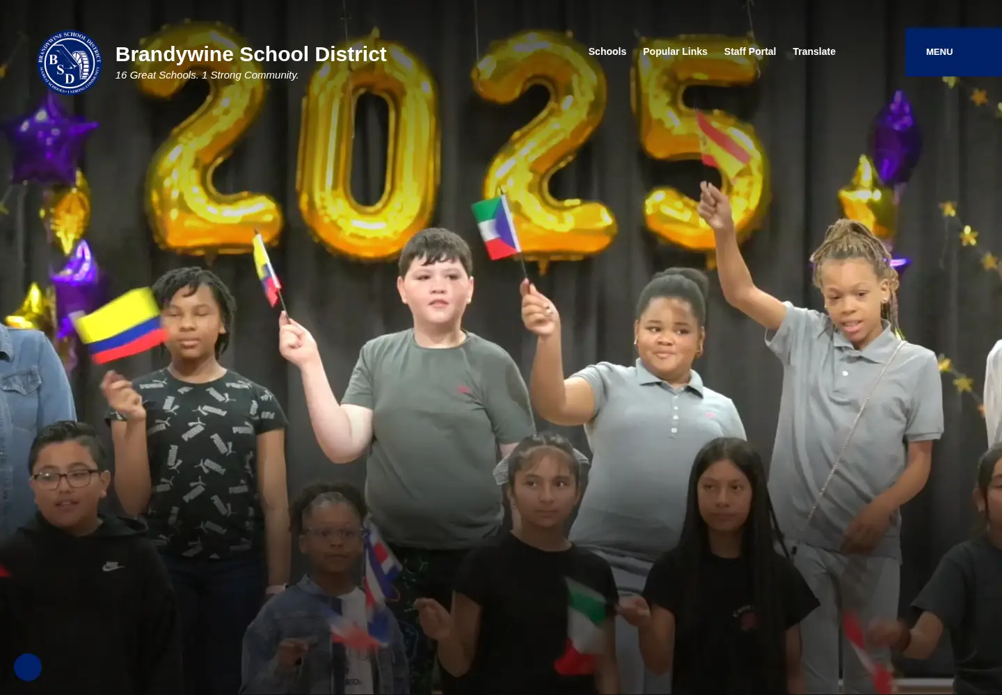 Captured homepage of brandywineschools.org in the current scan