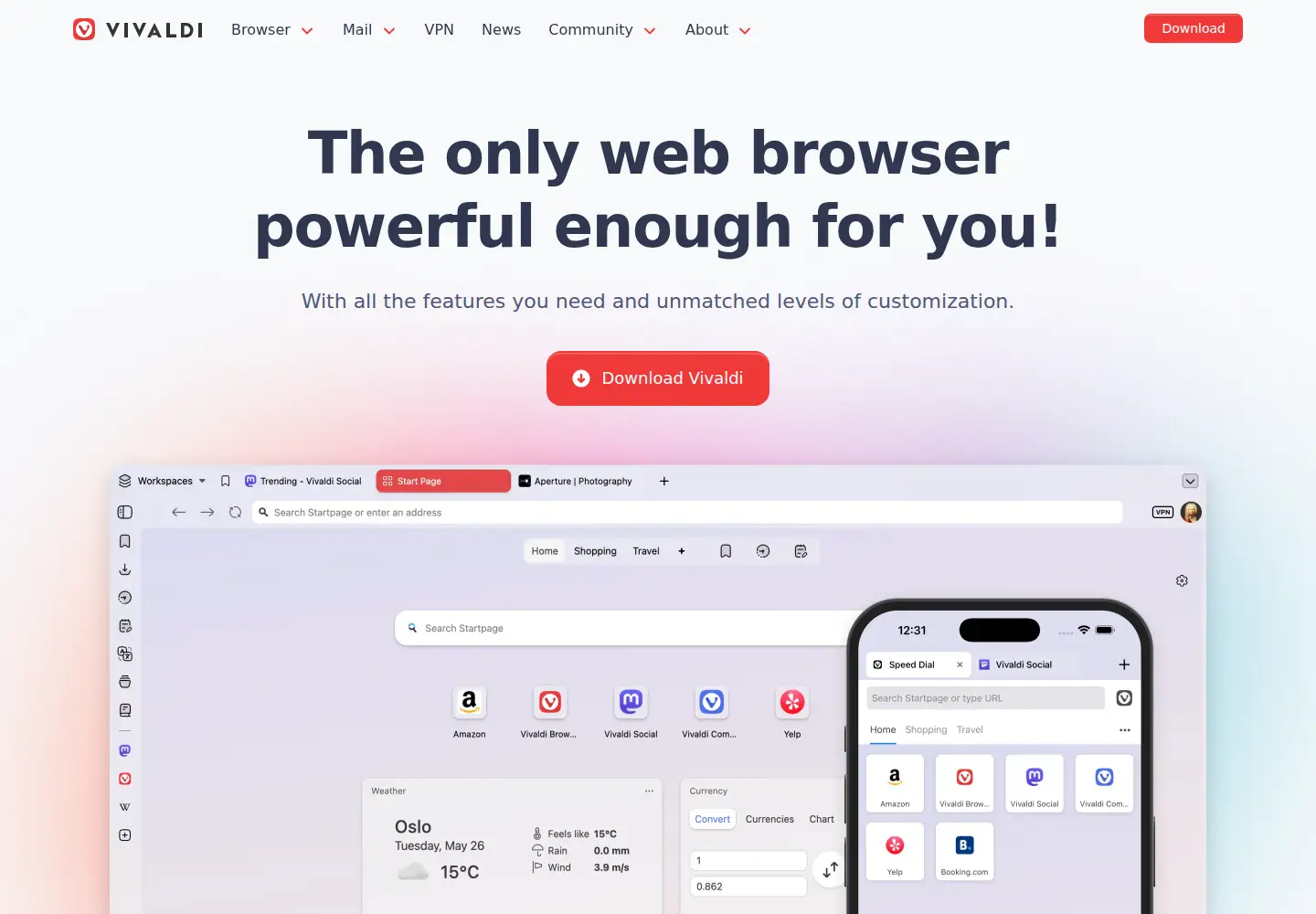 Screenshot of vivaldi.com
