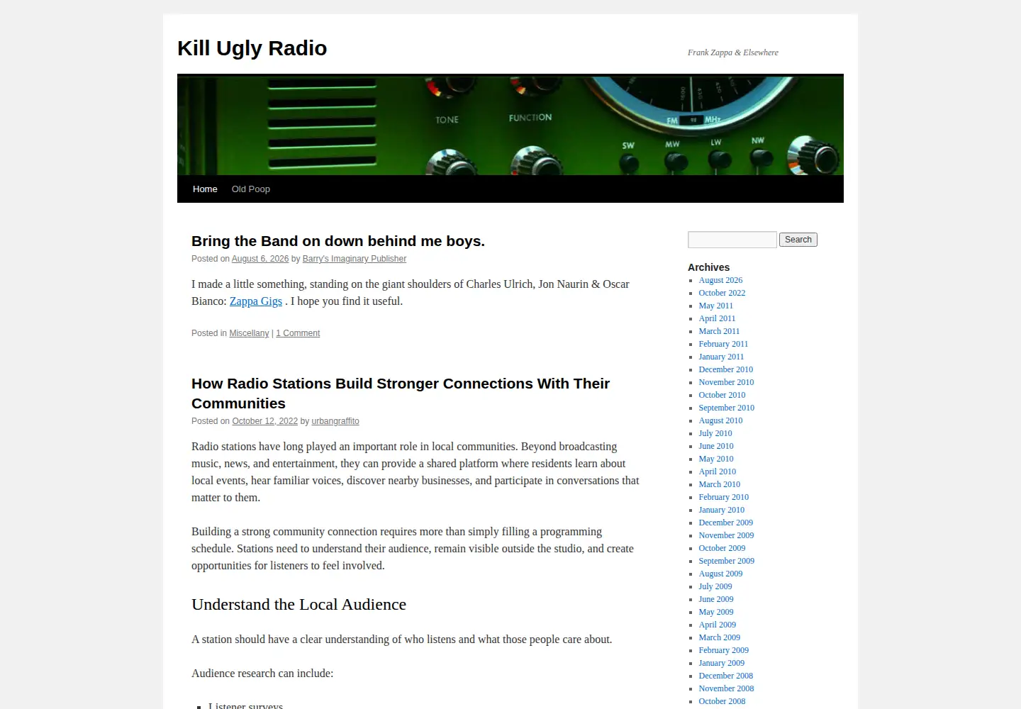 Screenshot of killuglyradio.com
