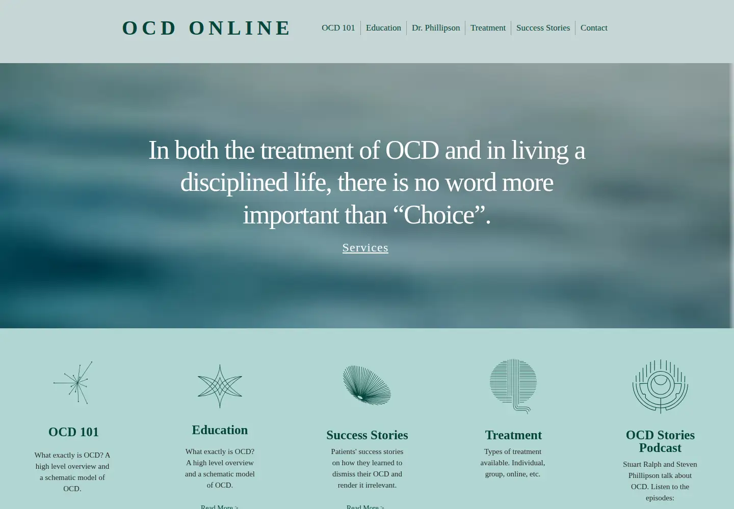Captured homepage of ocdonline.com in the current scan