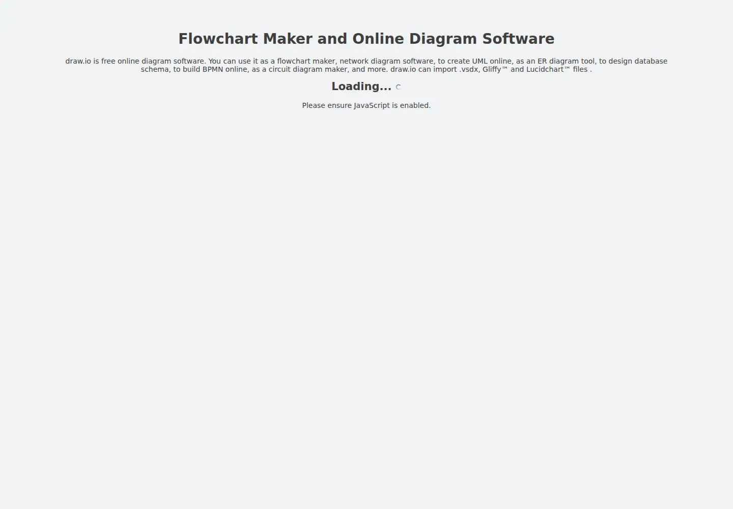 Screenshot of draw.io