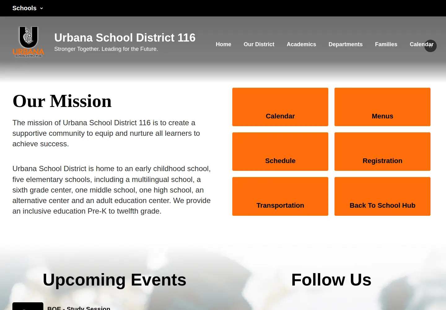 Screenshot of usd116.org