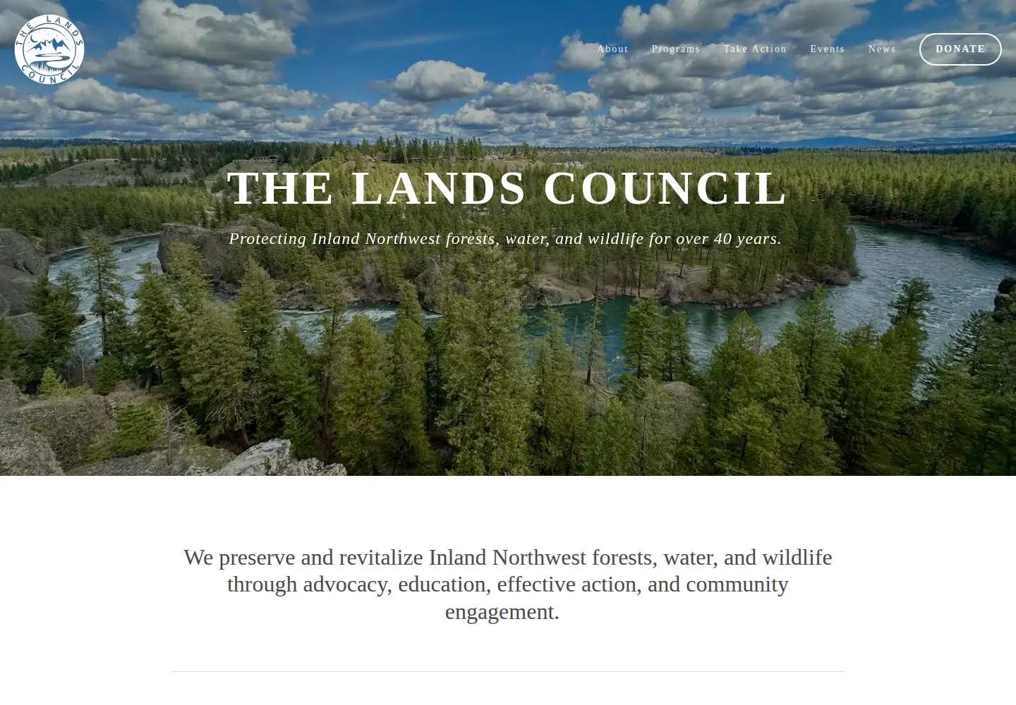 Captured homepage of landscouncil.org in the current scan