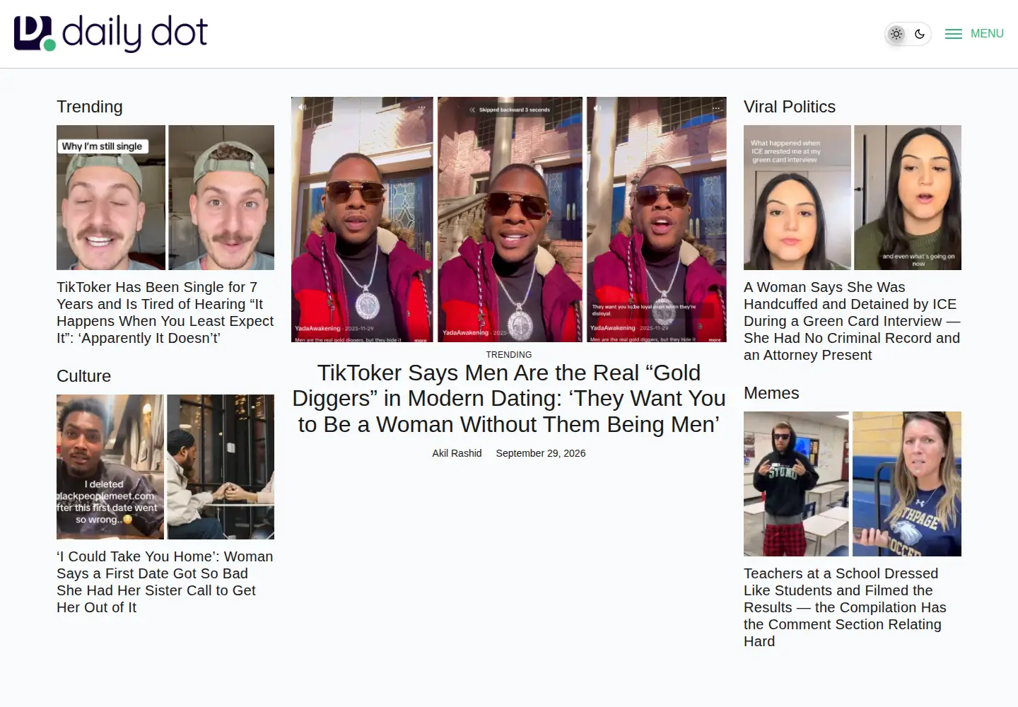 Screenshot of dailydot.com