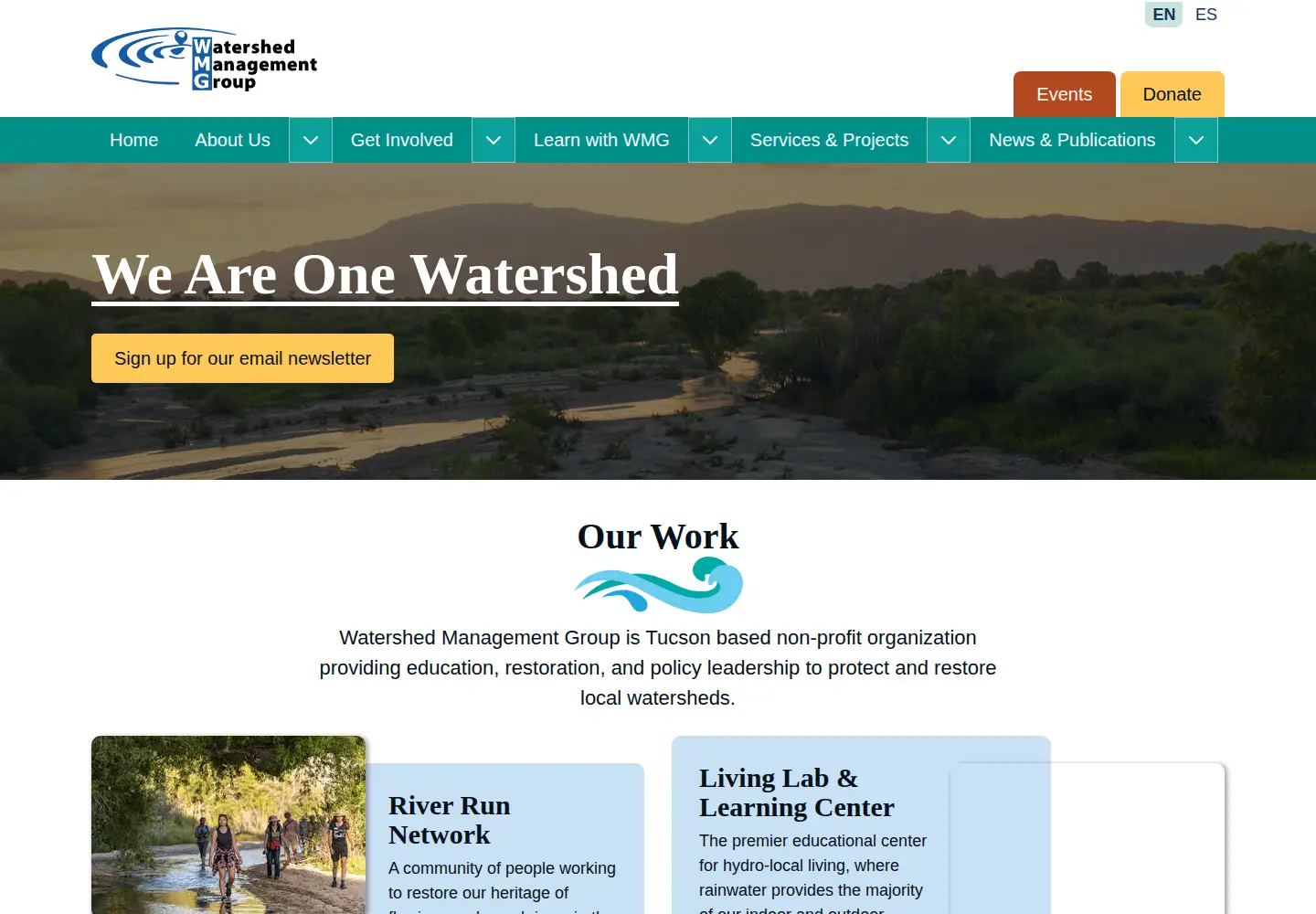 Screenshot of watershedmg.org