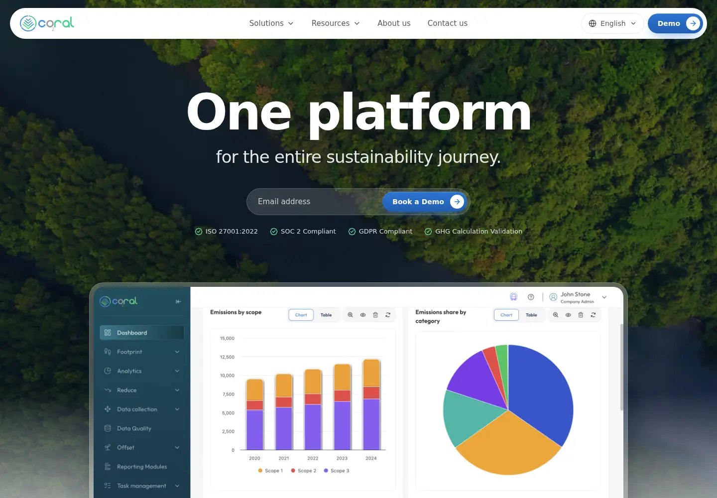 Screenshot of coral.li