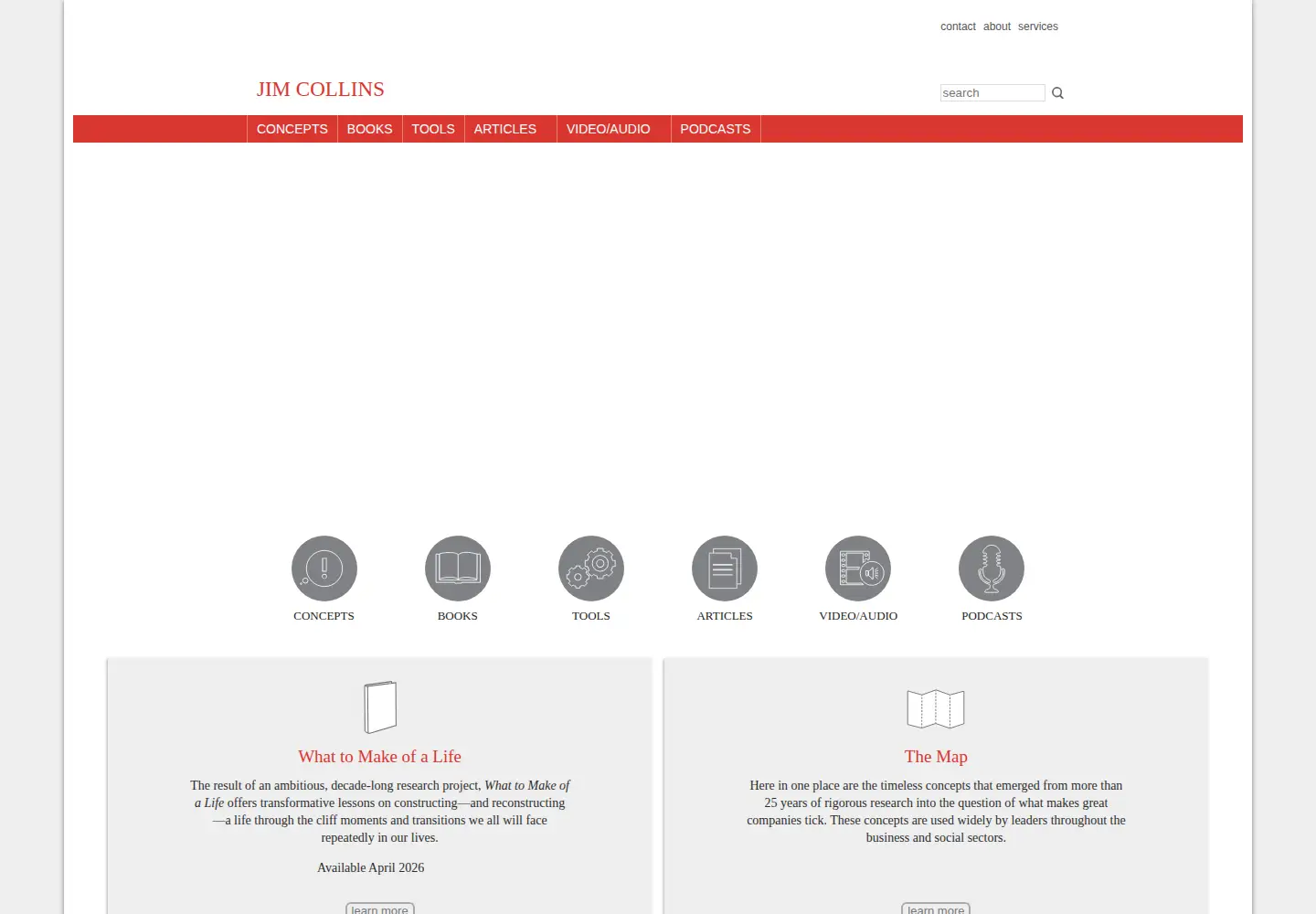 Screenshot of jimcollins.com