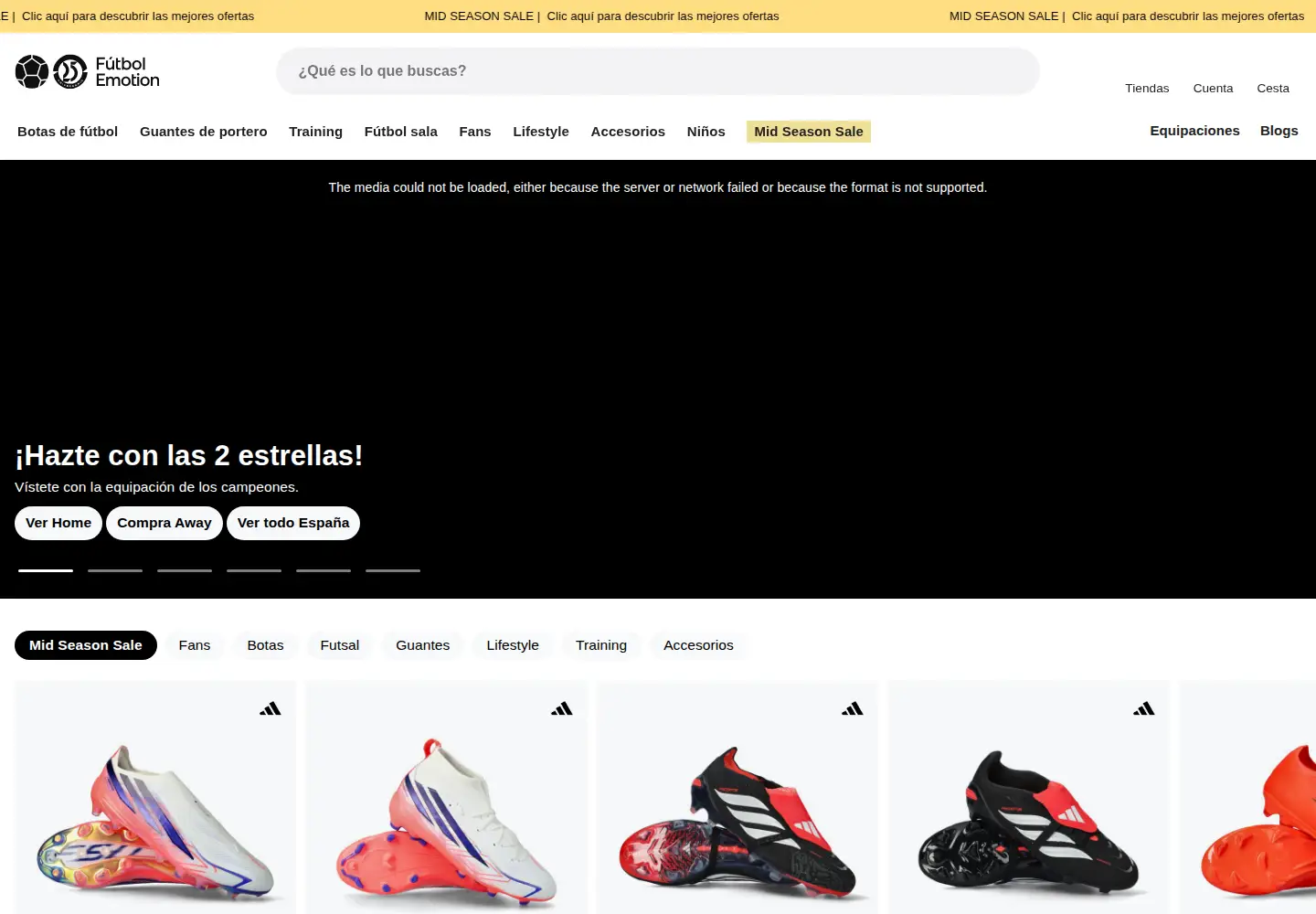 Screenshot of futbolemotion.com