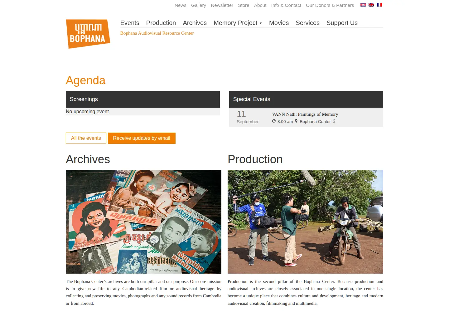 Screenshot of bophana.org