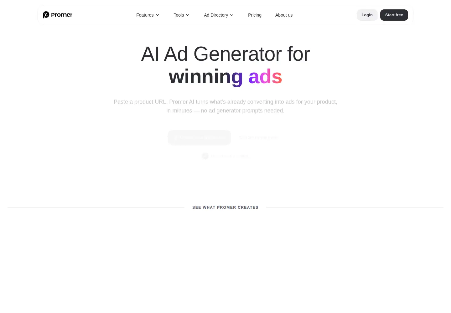 Screenshot of promer.ai