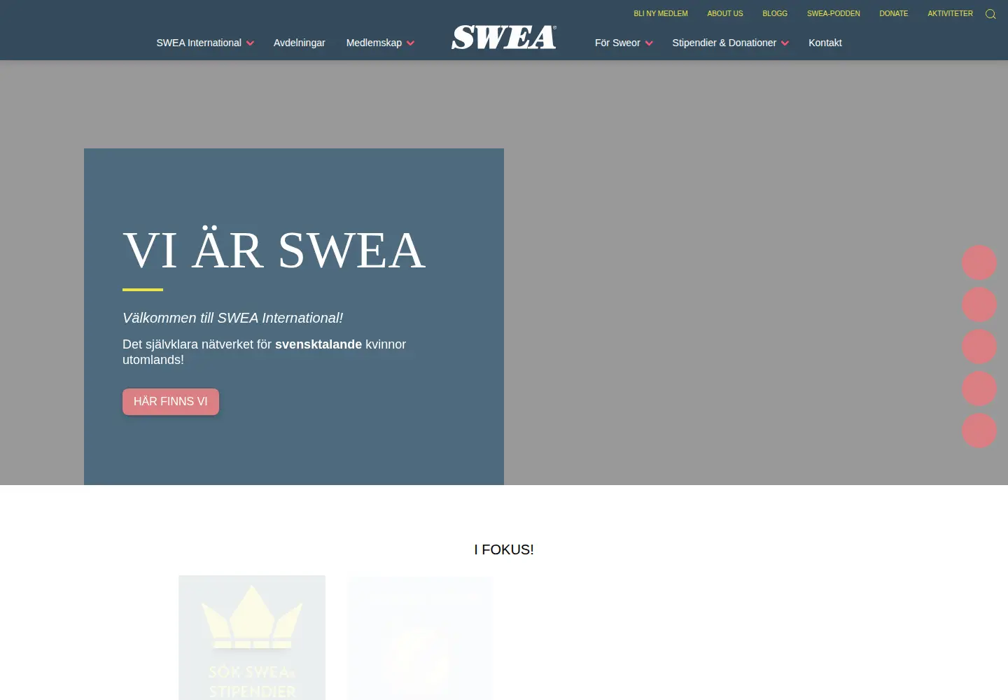 Screenshot of swea.org
