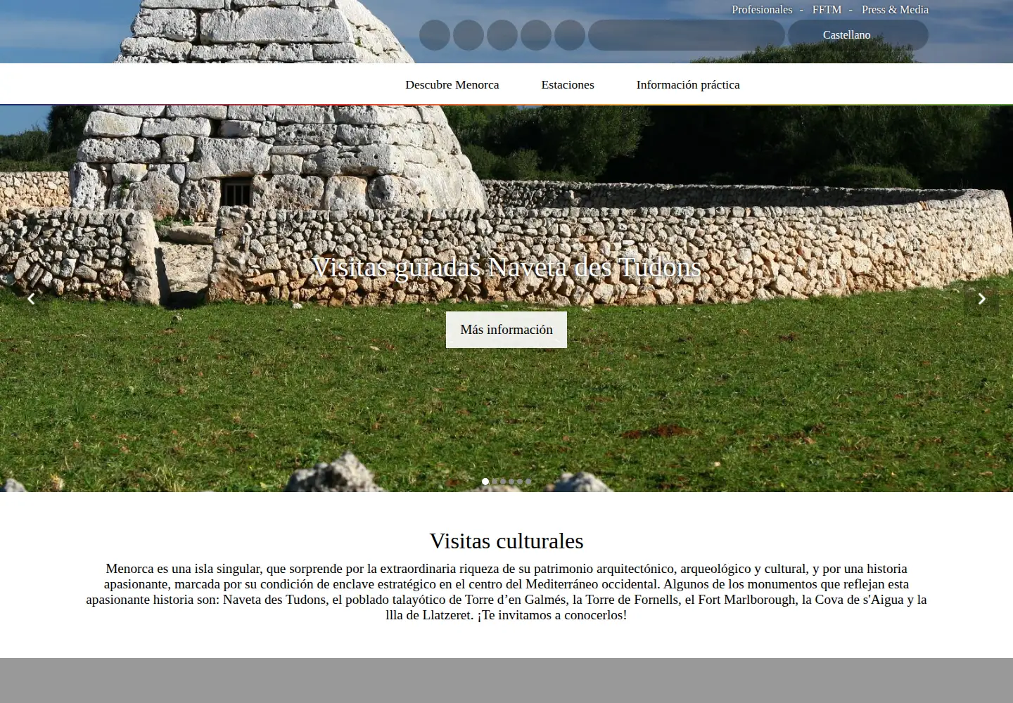 Screenshot of menorca.es