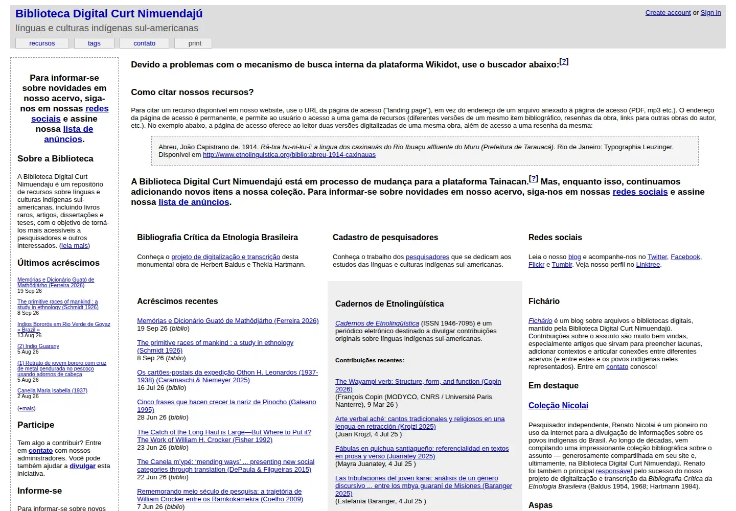 Screenshot of etnolinguistica.org