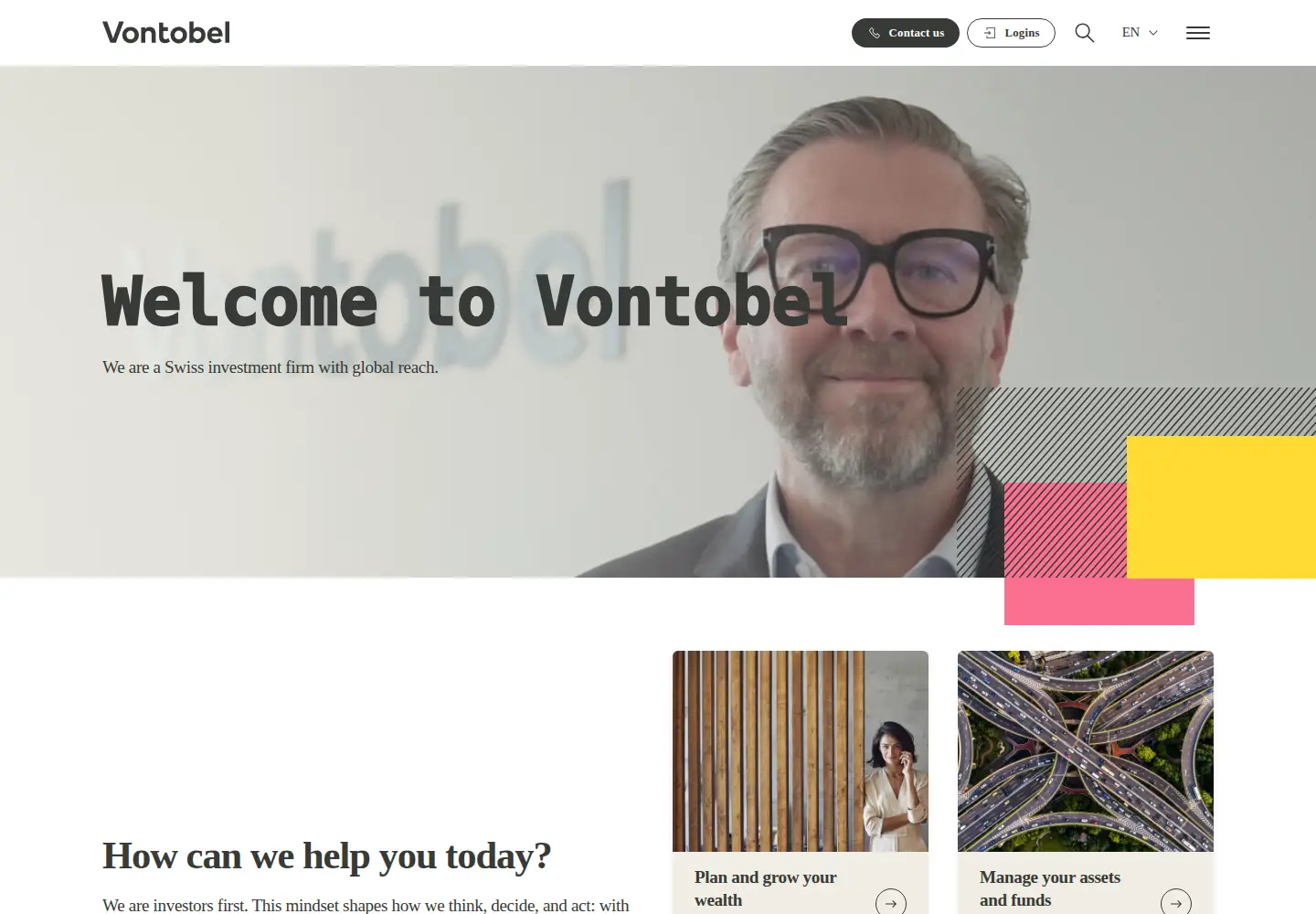 Screenshot of vontobel.com