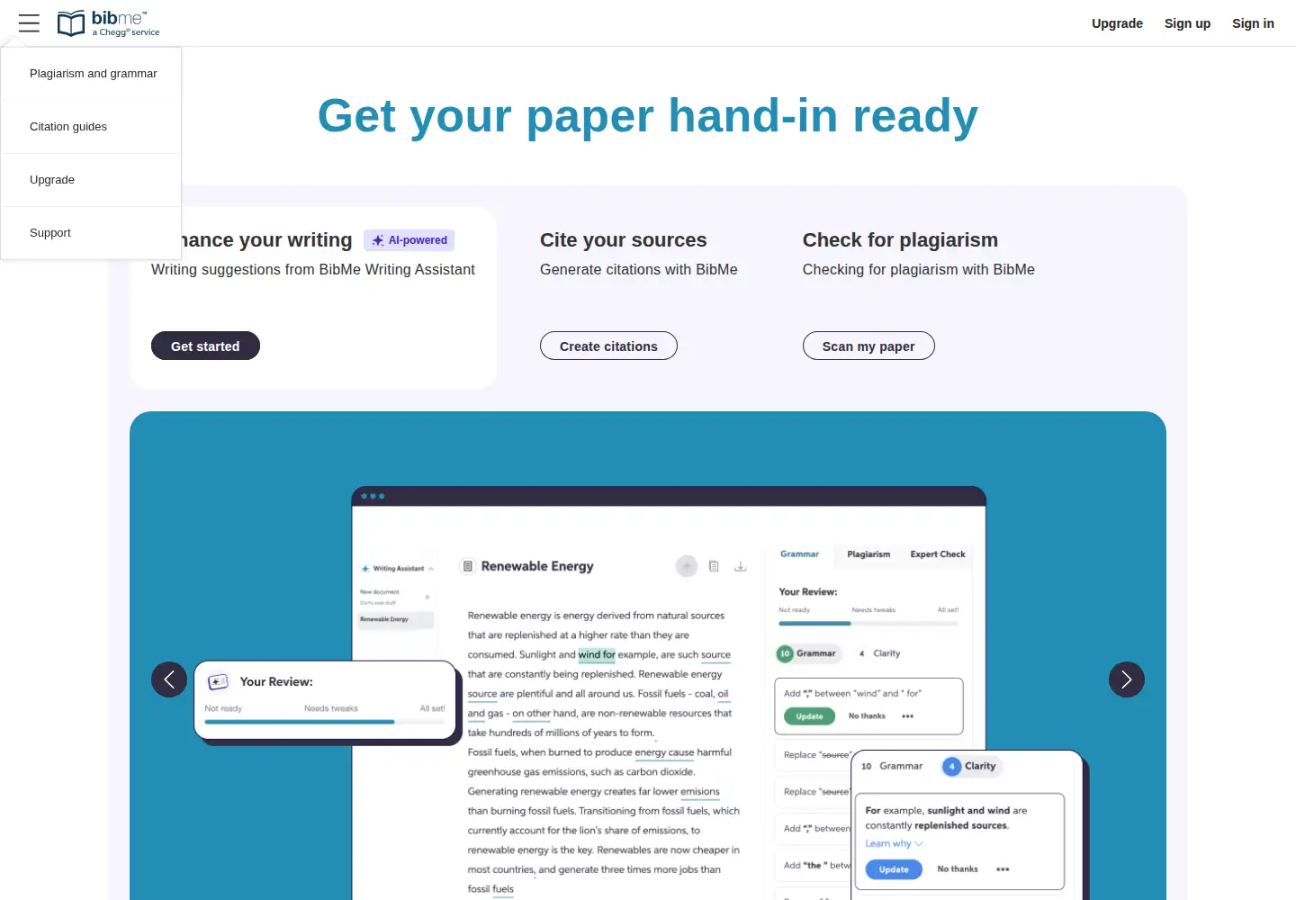 Screenshot of bibme.org