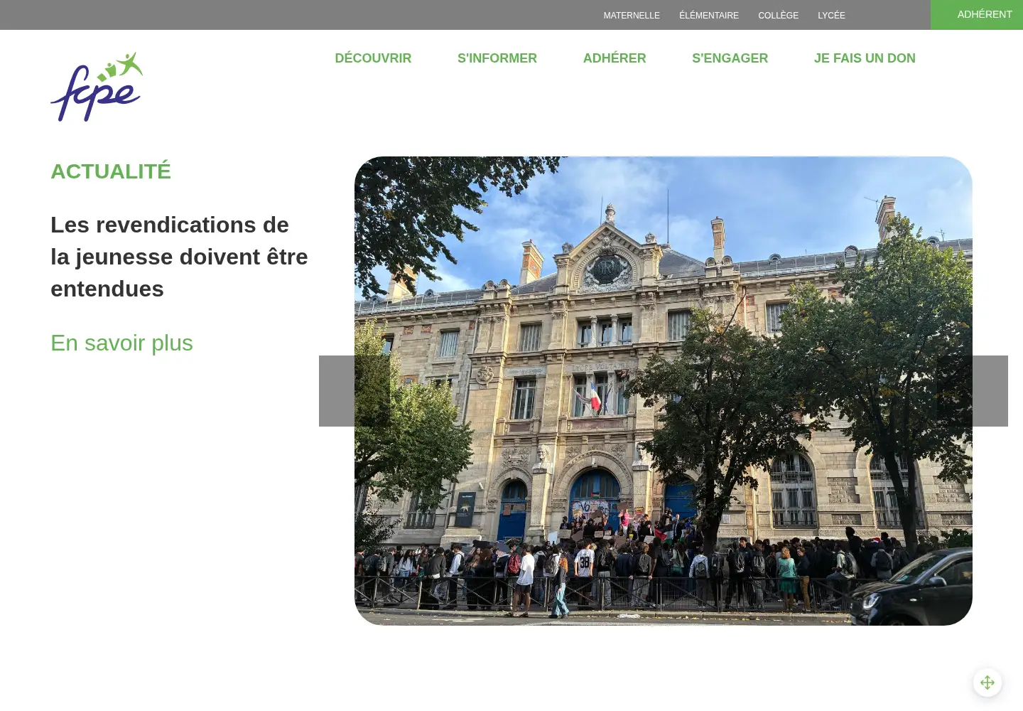 Screenshot of fcpe.asso.fr